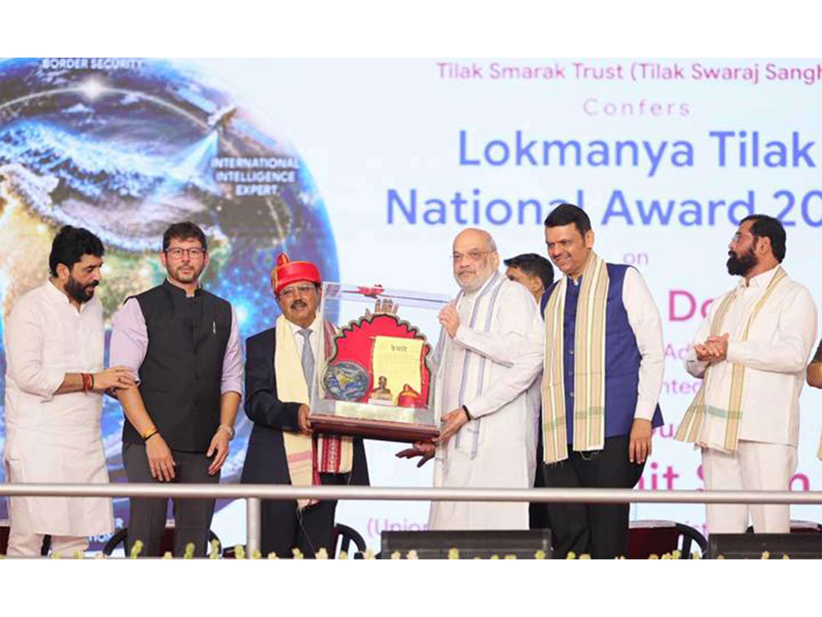 Amit shah confers Lokmanya Tilak National Award 2026 on NSA Ajit Doval  (Photo/PIB)