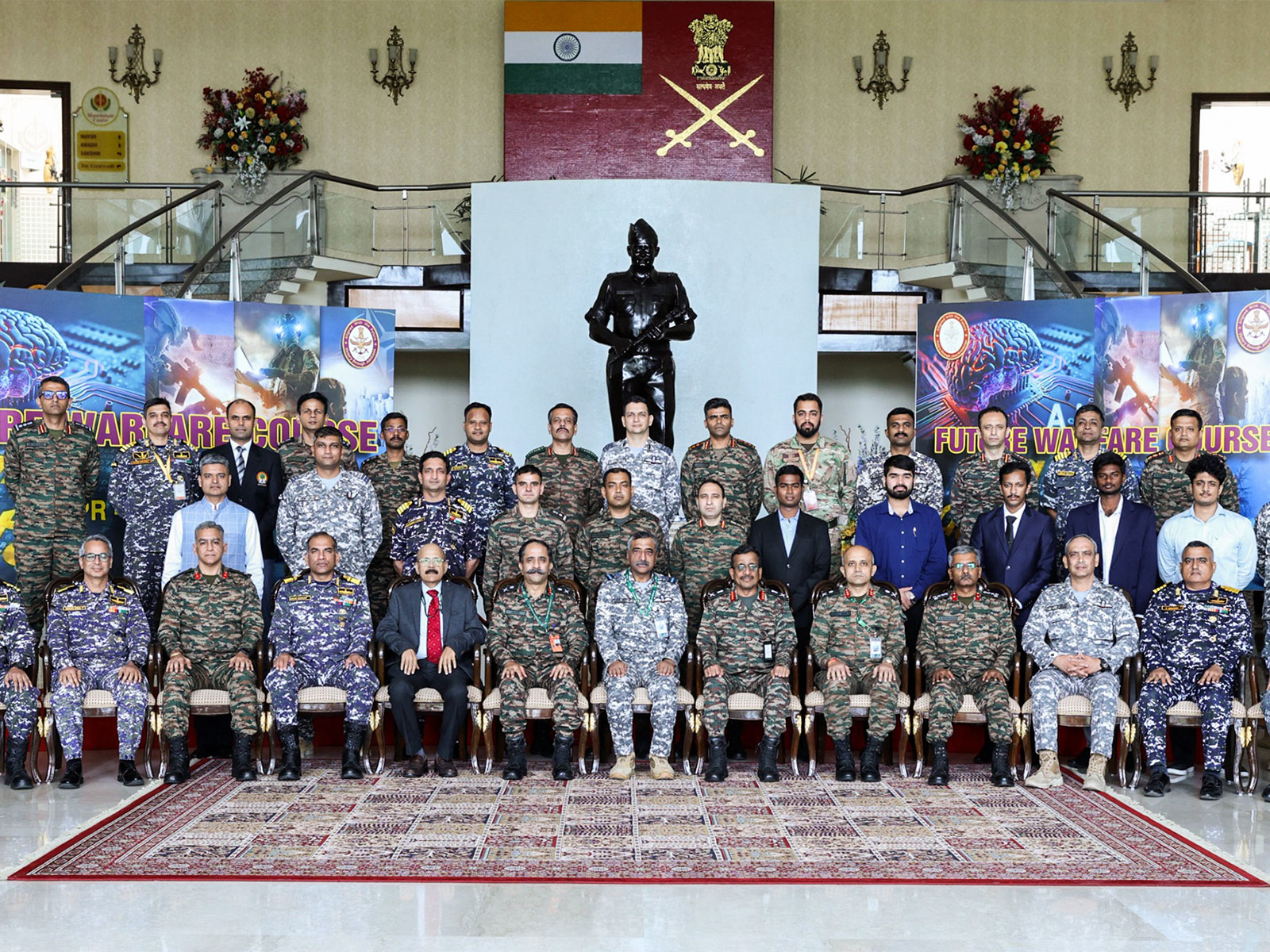 A visual of second edition of tri-services future warfare course at Manekshaw Centre (File Photo/ANI) A visual of second edition of tri-services future warfare course at Manekshaw Centre (File Photo/ANI)