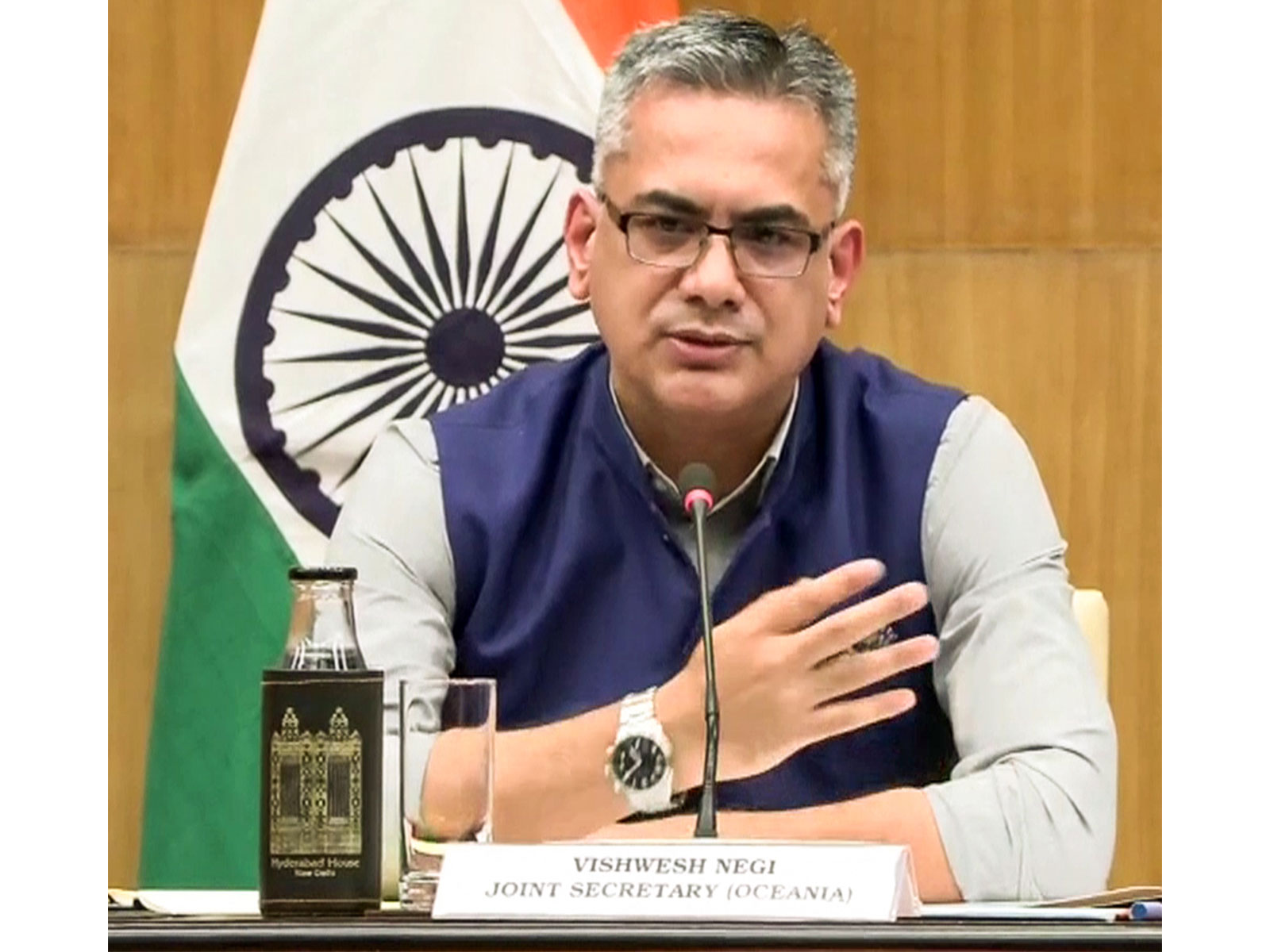 Newly appointed Ambassador of India to Iran Vishwesh Negi (File Photo/ANI) Newly appointed Ambassador of India to Iran Vishwesh Negi (File Photo/ANI)