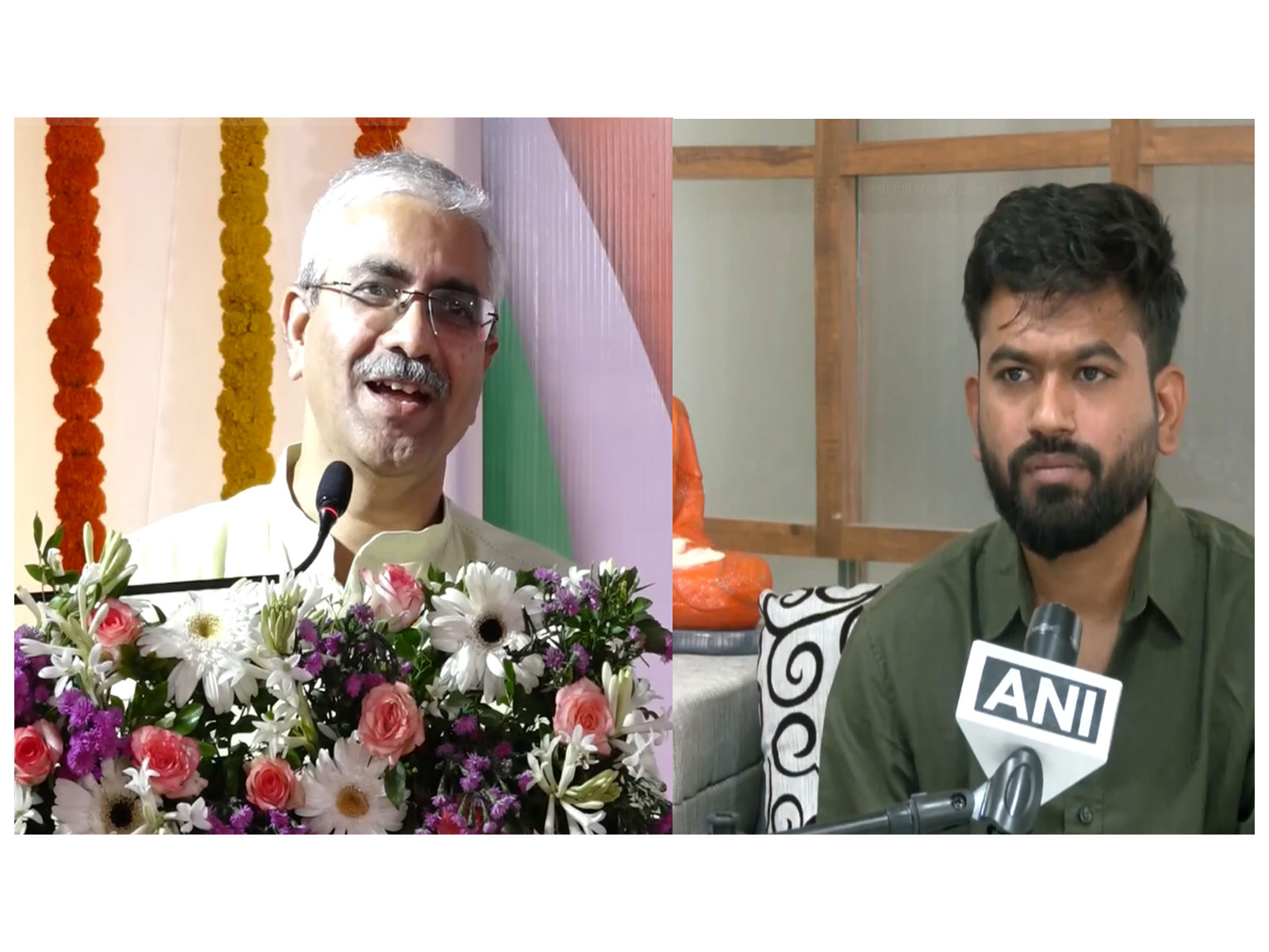 RSS leader Atul Limaye and CJP founder Abhijeet Dipke (Photo/ABVP/ANI) RSS leader Atul Limaye and CJP founder Abhijeet Dipke (Photo/ABVP/ANI)