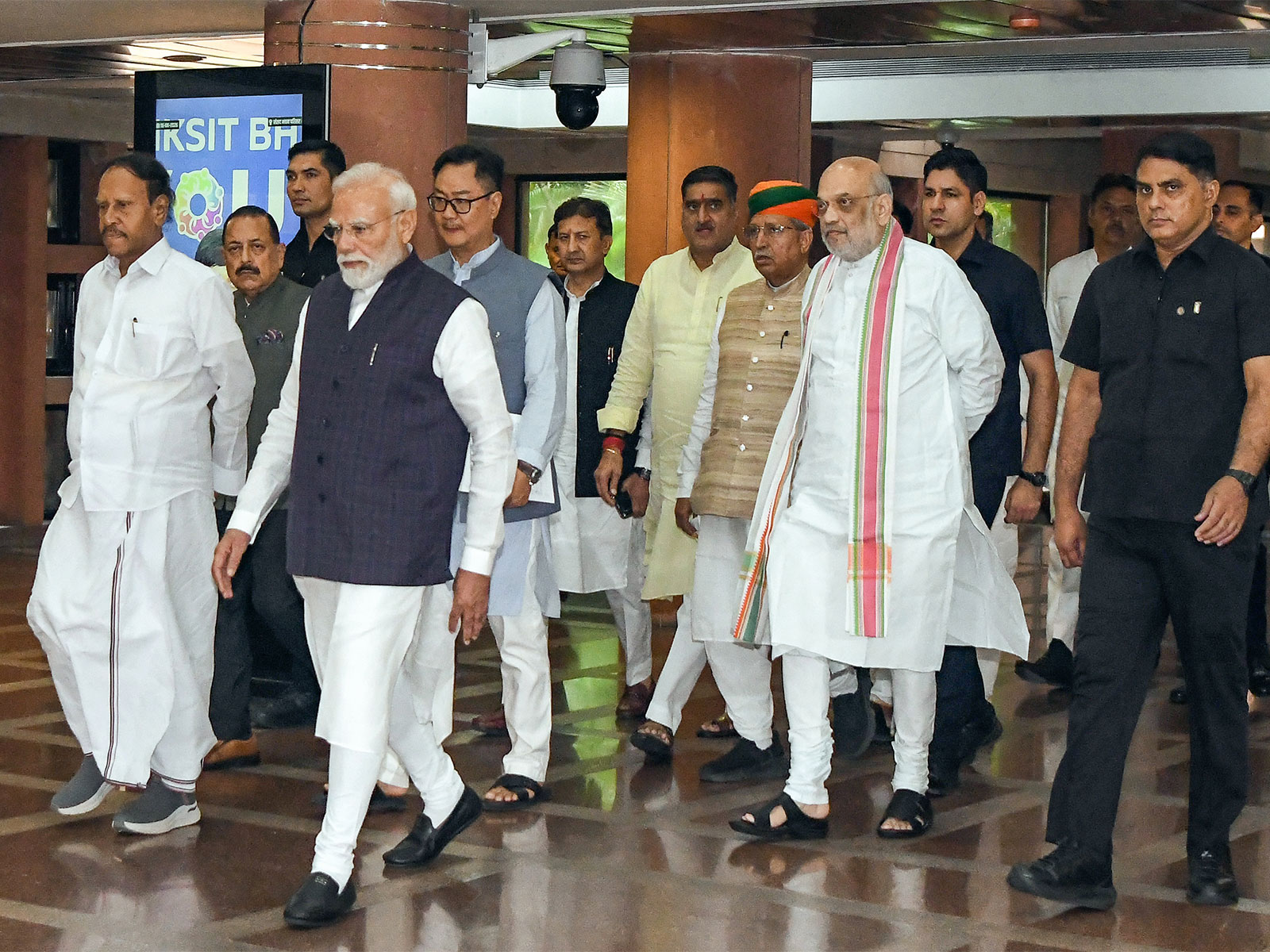 PM Modi and HM Amit Shah at the NDA Mangal Milan meeting (File Photo/ANI) PM Modi and HM Amit Shah at the NDA Mangal Milan meeting (File Photo/ANI)