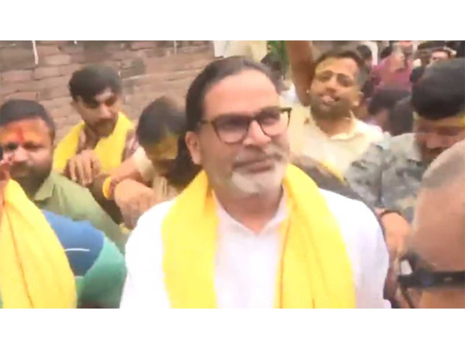 Jan Suraaj Party chief Prashant Kishore amid celebrations (Photo/ANI)