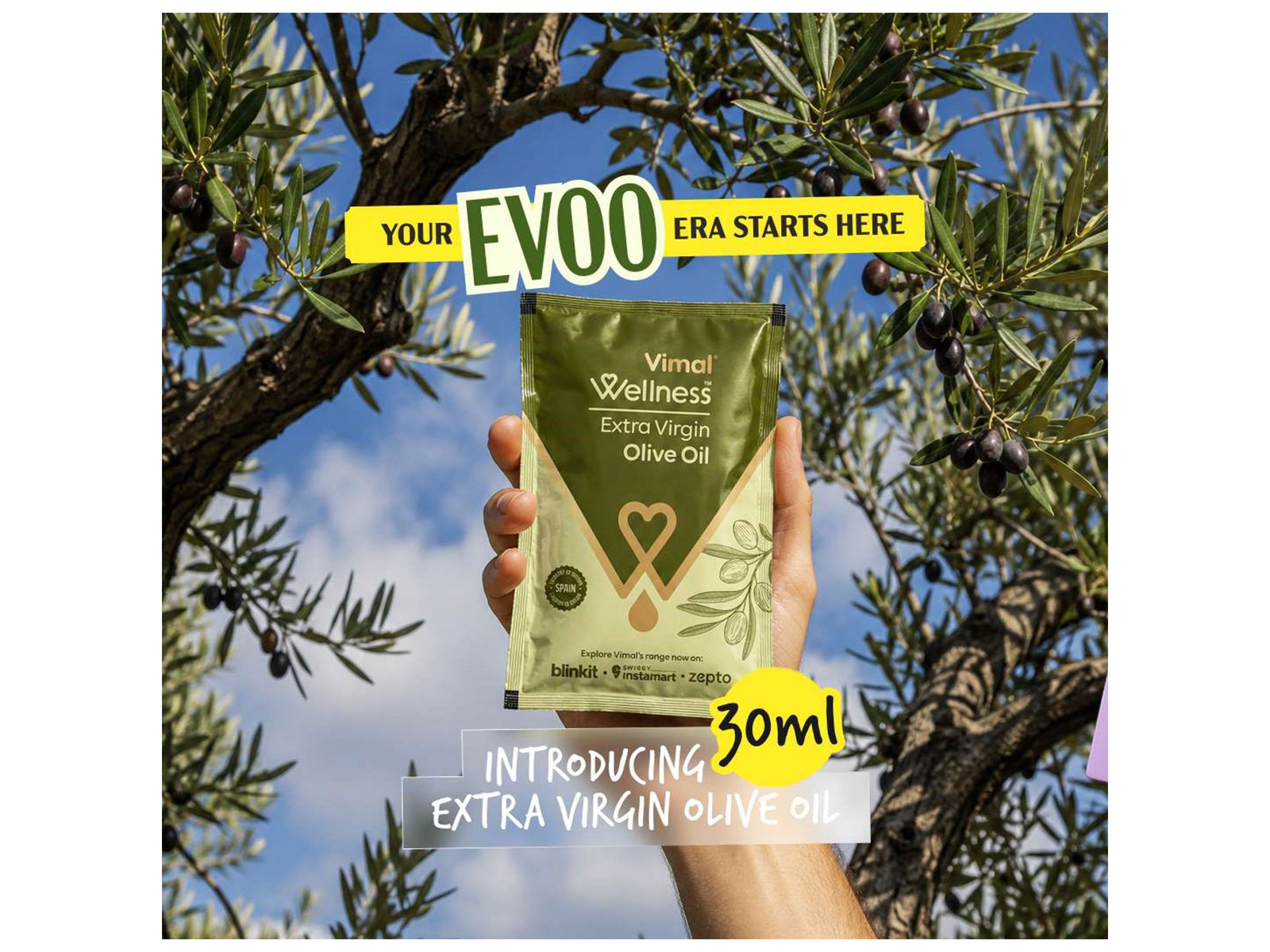 A First for India: Vimal Wellness Launches India's First 30ml Extra Virgin Olive Oil Pouch, Exclusively on Zepto A First for India: Vimal Wellness Launches India's First 30ml Extra Virgin Olive Oil Pouch, Exclusively on Zepto