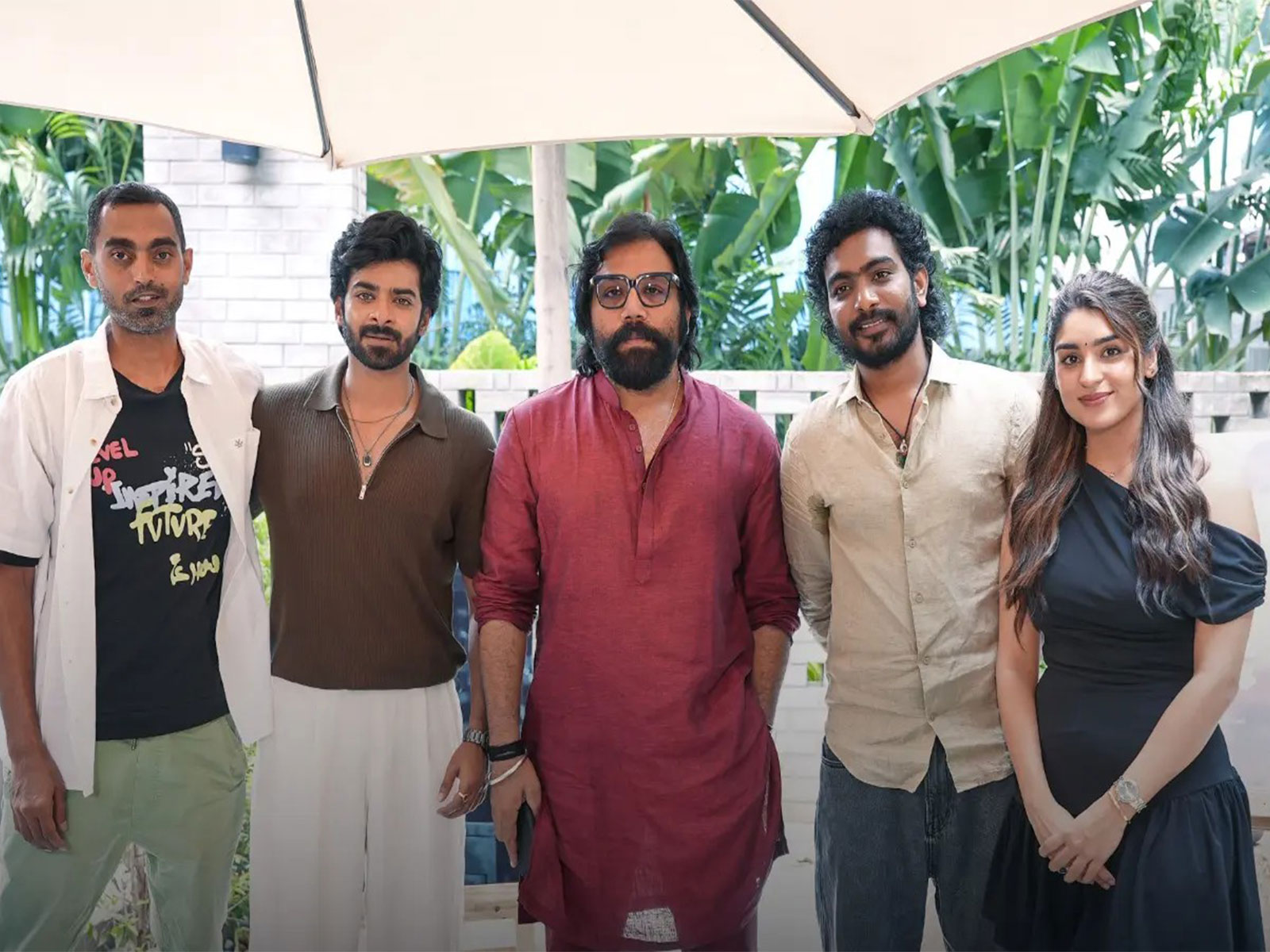 KJQ lead cast with Sandeep Reddy Vanga (Photo/Instagram@SLVCinemas)
