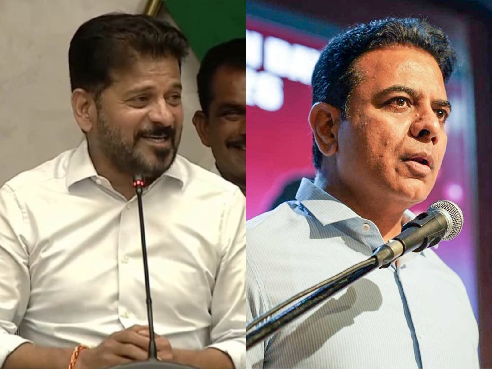 Telangana CM Revanth Reddy and BRS Working President KT Rama Rao (File Photo/ANI) Telangana CM Revanth Reddy and BRS Working President KT Rama Rao (File Photo/ANI)
