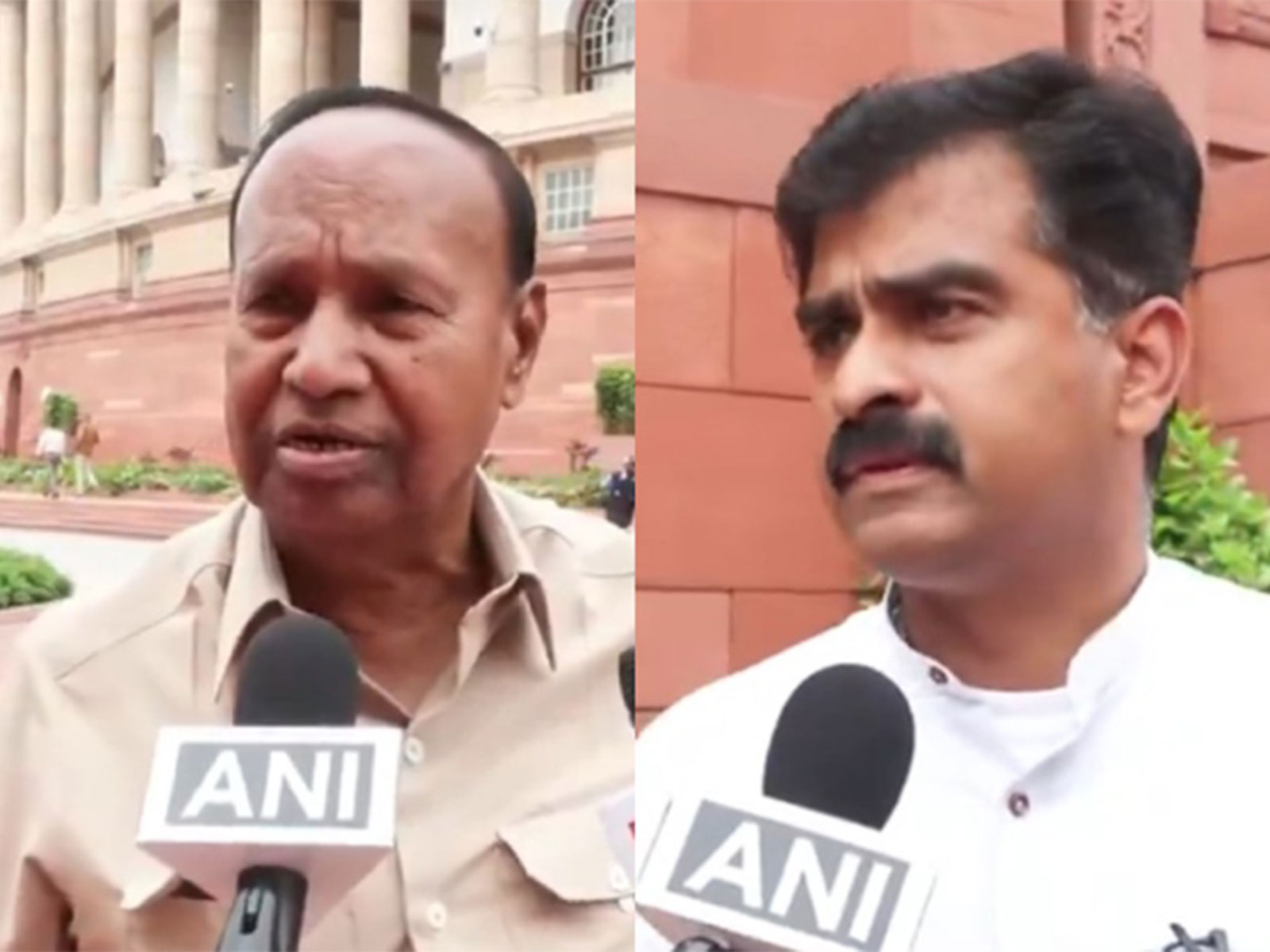 DMK MP TR Baalu and MDMK MP Durai Vaiko (Photo/ANI)