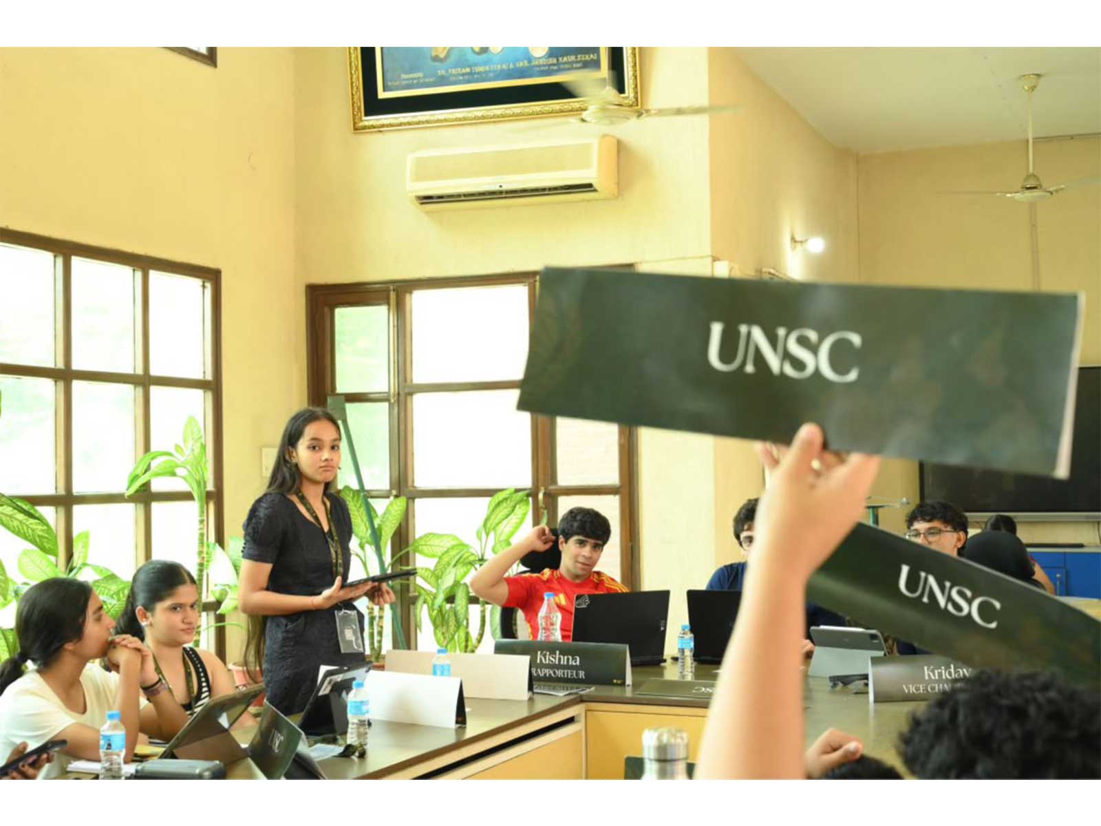 Students at the third edition of SPSMUN 3.0, a prestigious three-day Model United Nations Conference held at Satluj Public School, Sector 4, Panchkula