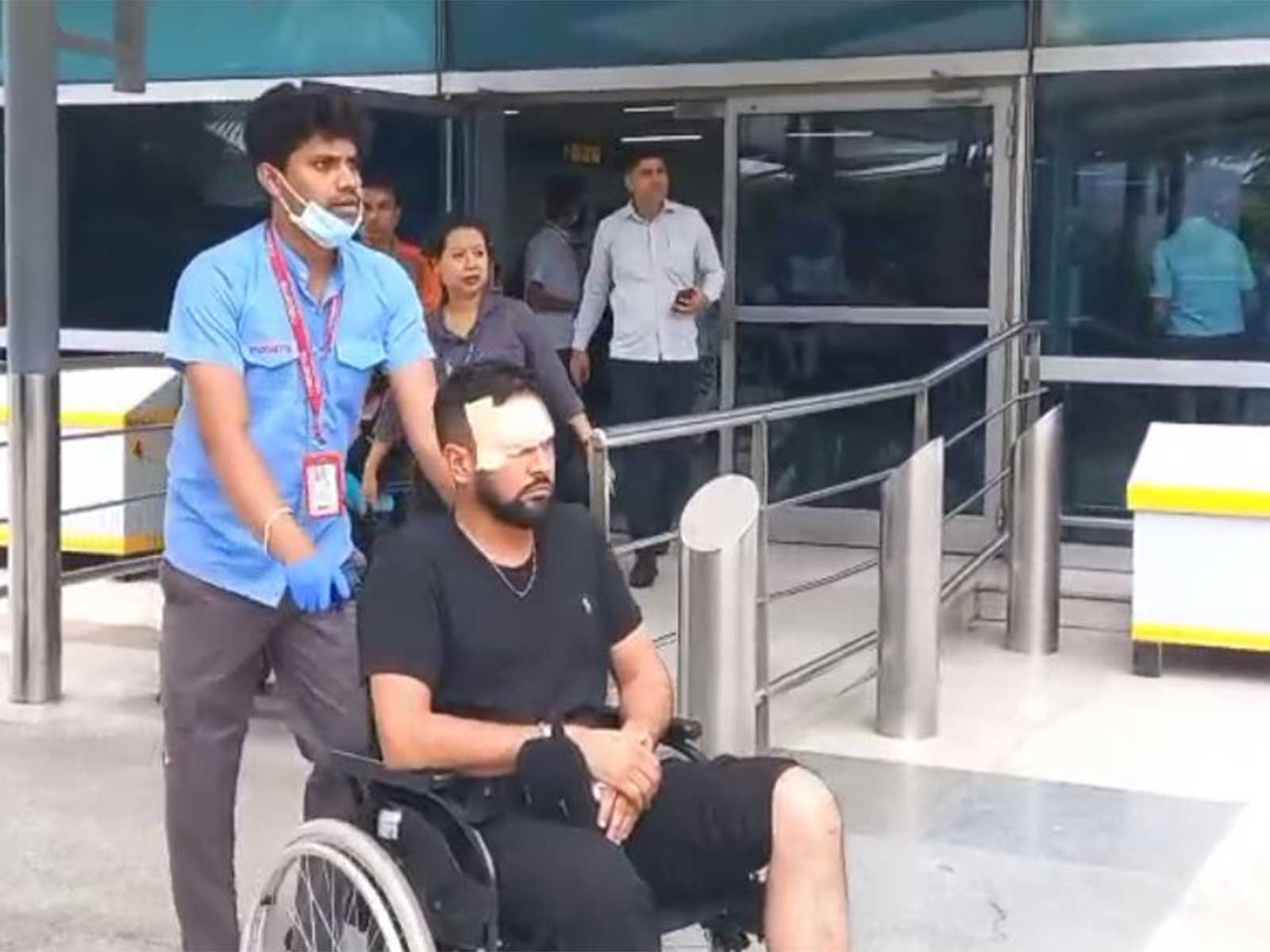 Passengers assisted in wheelchairs before being taken for medical evaluation from Airport (Photo/ANI) Passengers assisted in wheelchairs before being taken for medical evaluation from Airport (Photo/ANI)