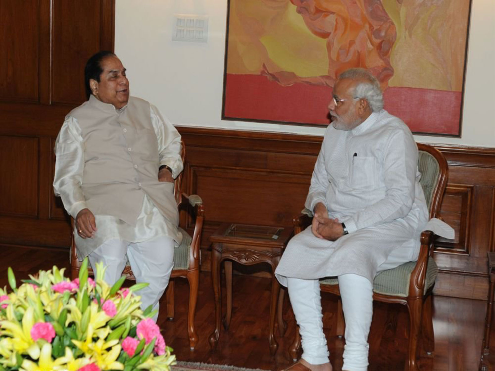 Prime Minister Narendra Modi and former Governor and educationist DY Patil (Photo/@narendramodi) Prime Minister Narendra Modi and former Governor and educationist DY Patil (Photo/@narendramodi)