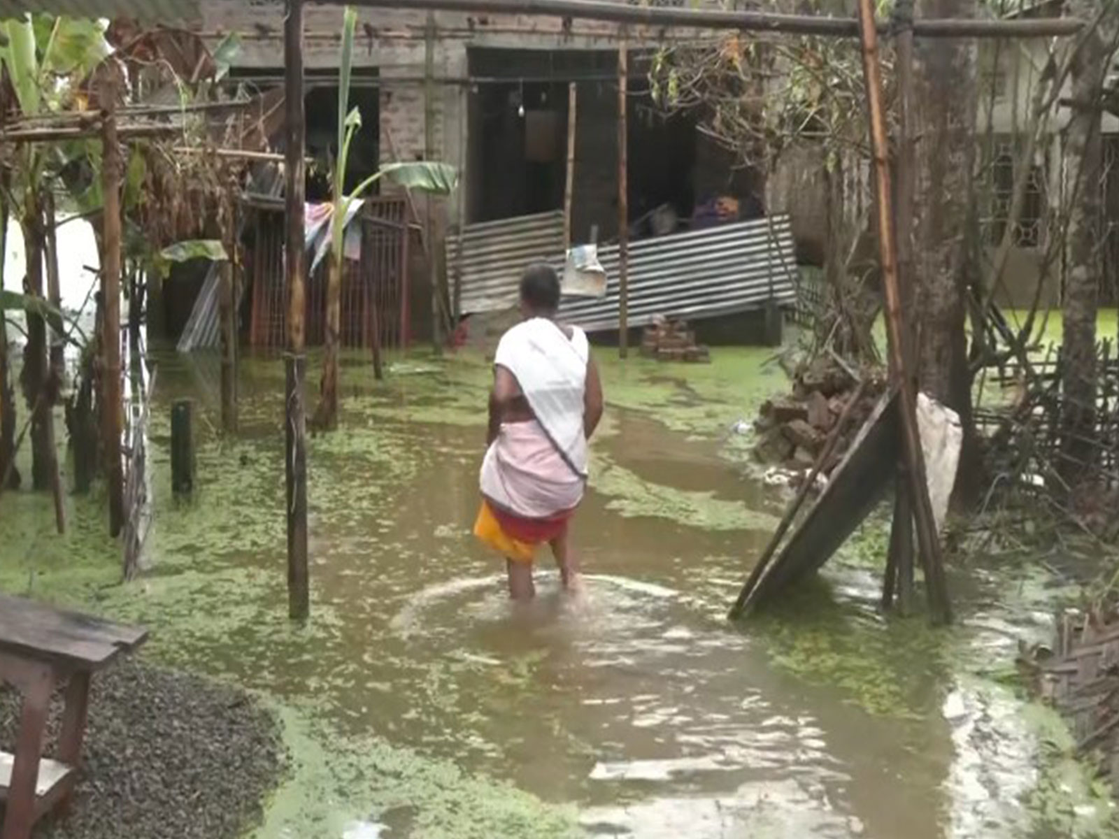 Families in Assam living in makeshift tents (Photo/ANI) Families in Assam living in makeshift tents (Photo/ANI)