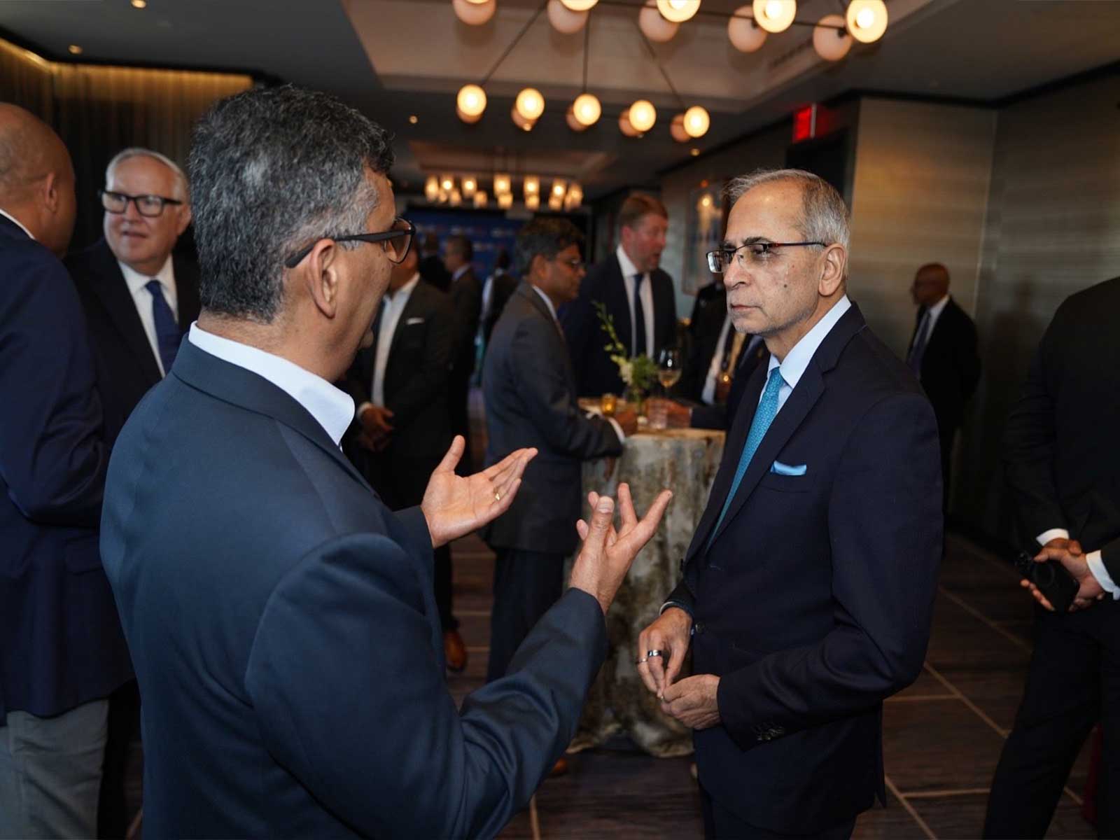 Indian Ambassador to the United States Vinay Kwatra at USISPF Business Reception (Photo/X/@AmbVMKwatra) Indian Ambassador to the United States Vinay Kwatra at USISPF Business Reception (Photo/X/@AmbVMKwatra)