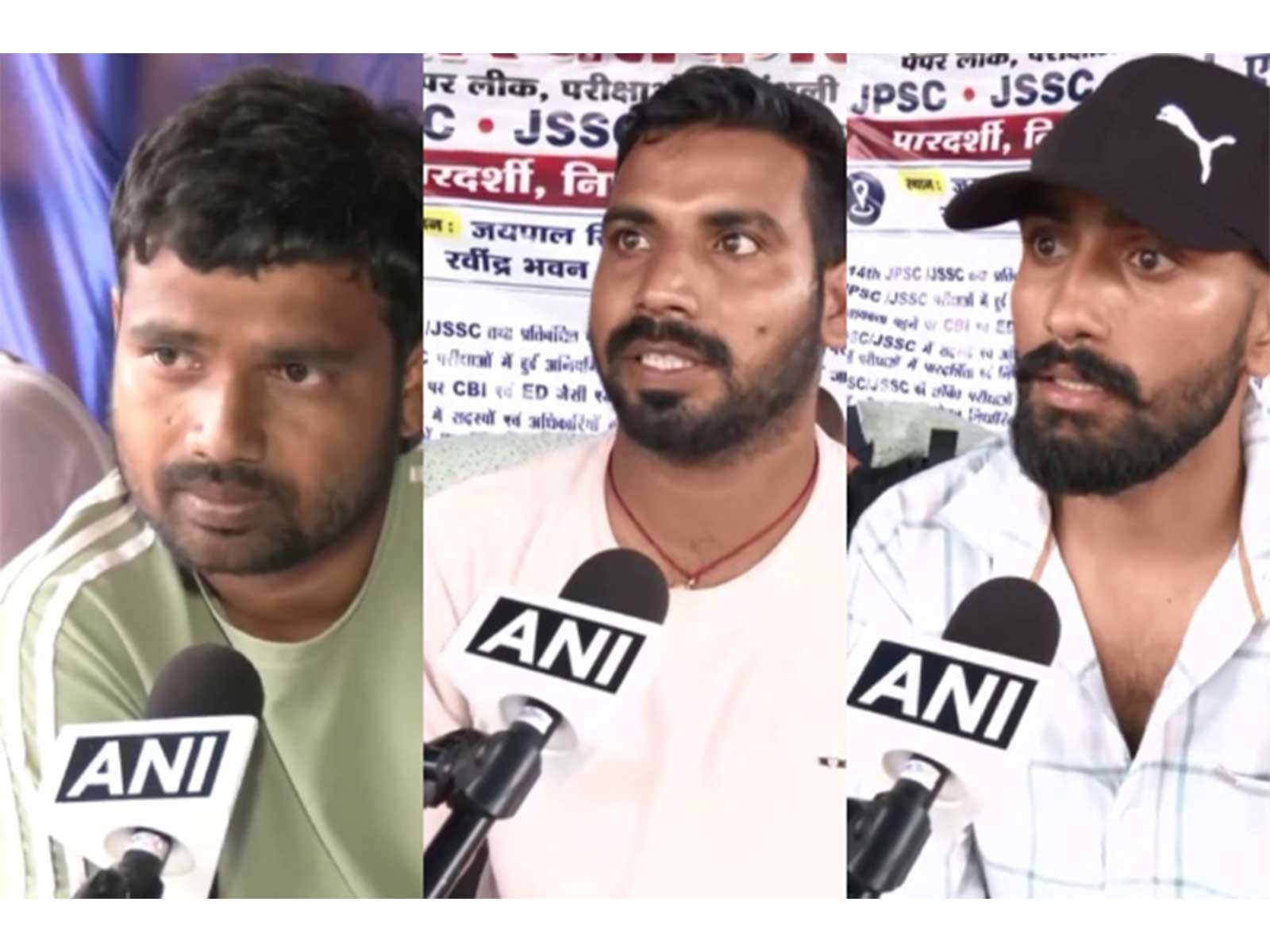 Protesters continue protest in Ranchi over irregularities in JPSC examination (Photo/ANI) Protesters continue protest in Ranchi over irregularities in JPSC examination (Photo/ANI)