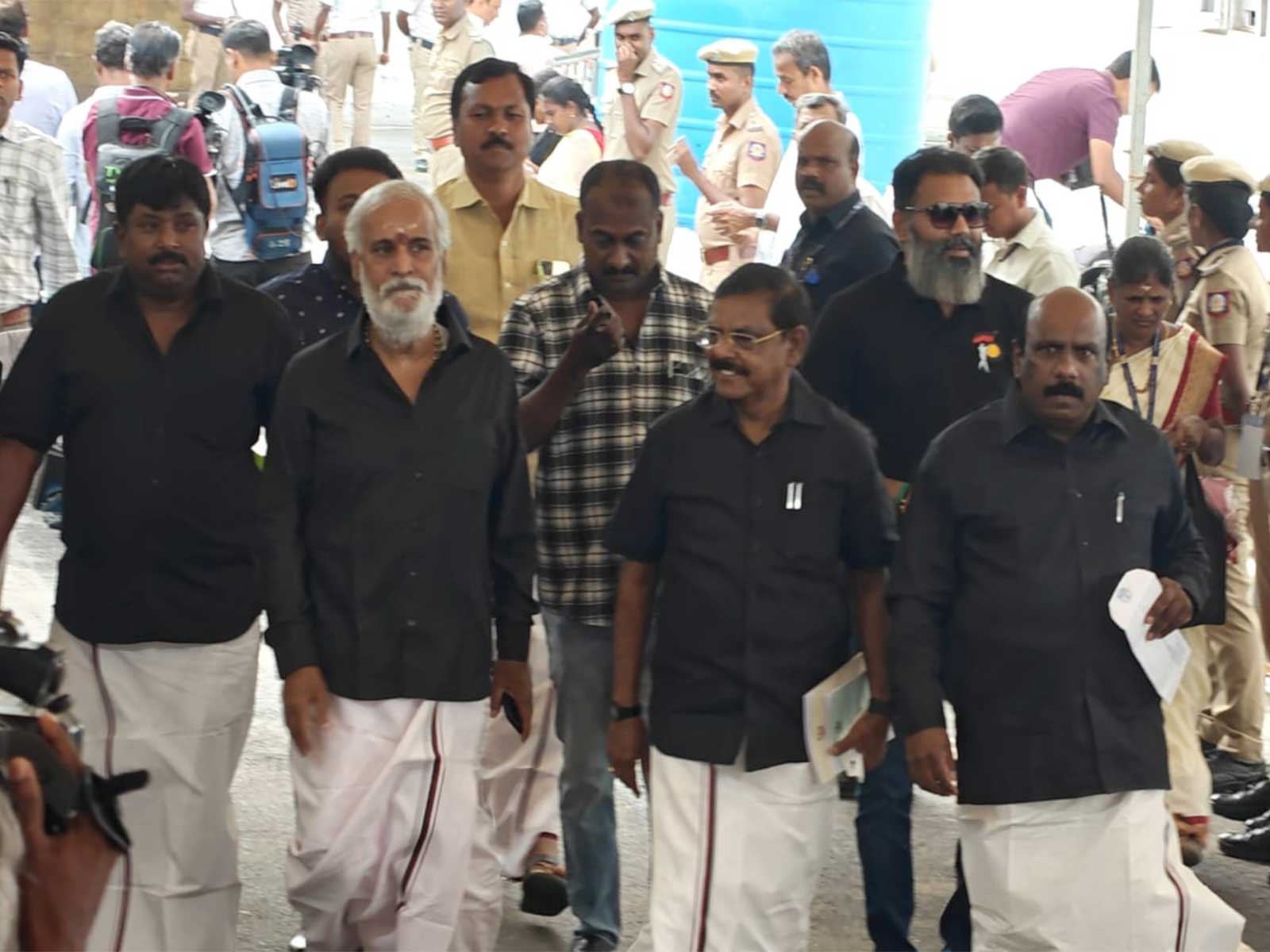 DMK MLAs wear black shirts ahead of Agriculture Budget (Photo/ANI)