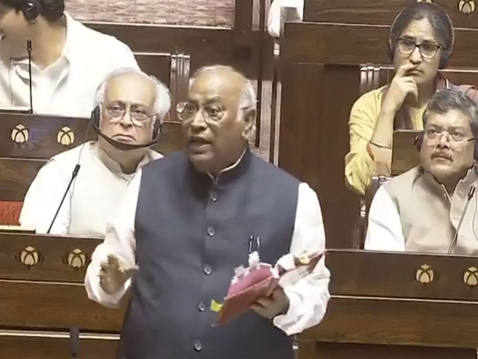 Congress President and RS LoP Mallikarjun Kharge (Photo/Sansad TV) Congress President and RS LoP Mallikarjun Kharge (Photo/Sansad TV)
