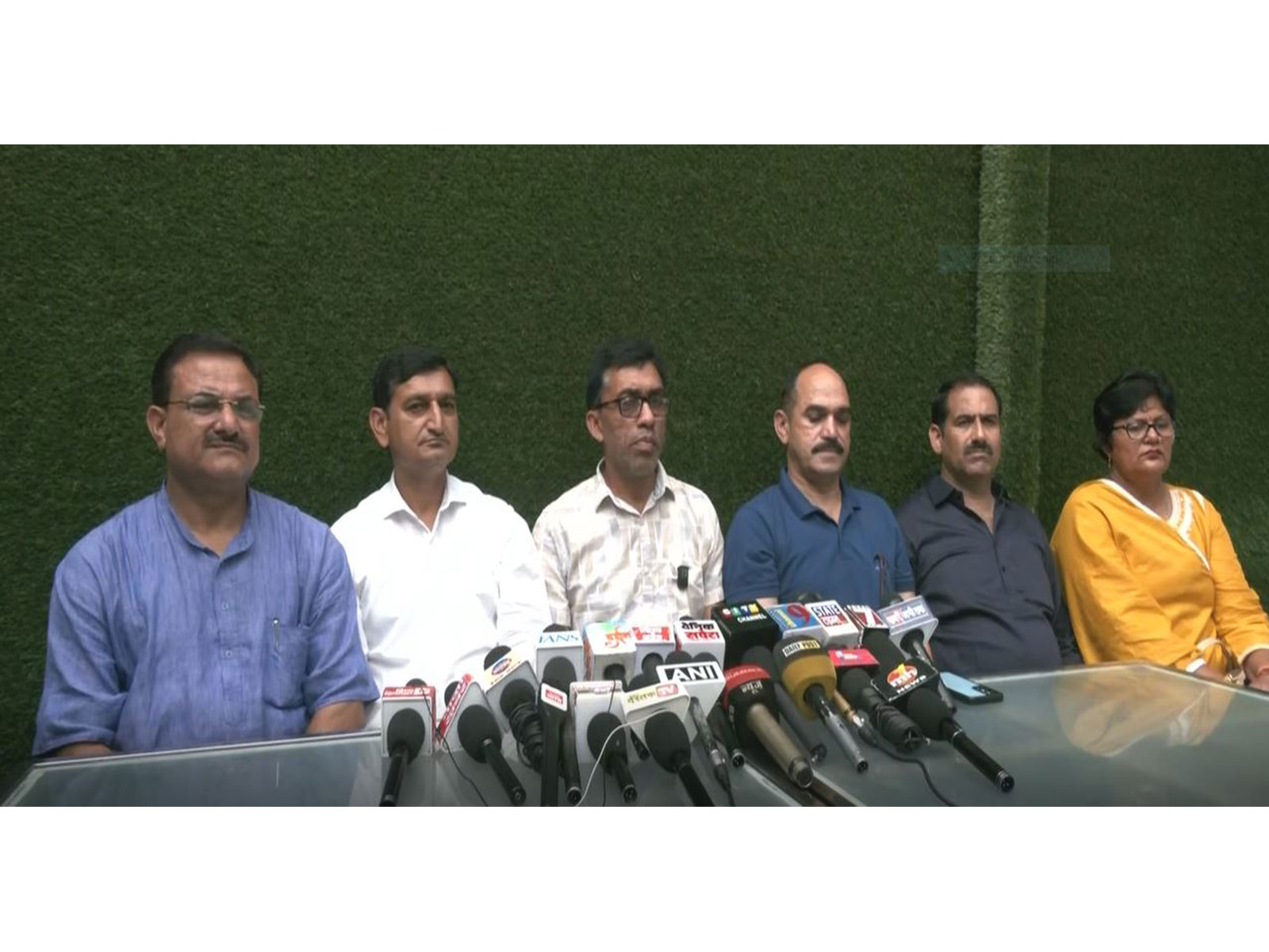 Himachal Pradesh Primary Teachers' Federation President Ramesh Sharma Addresses Media (PhotoANI)