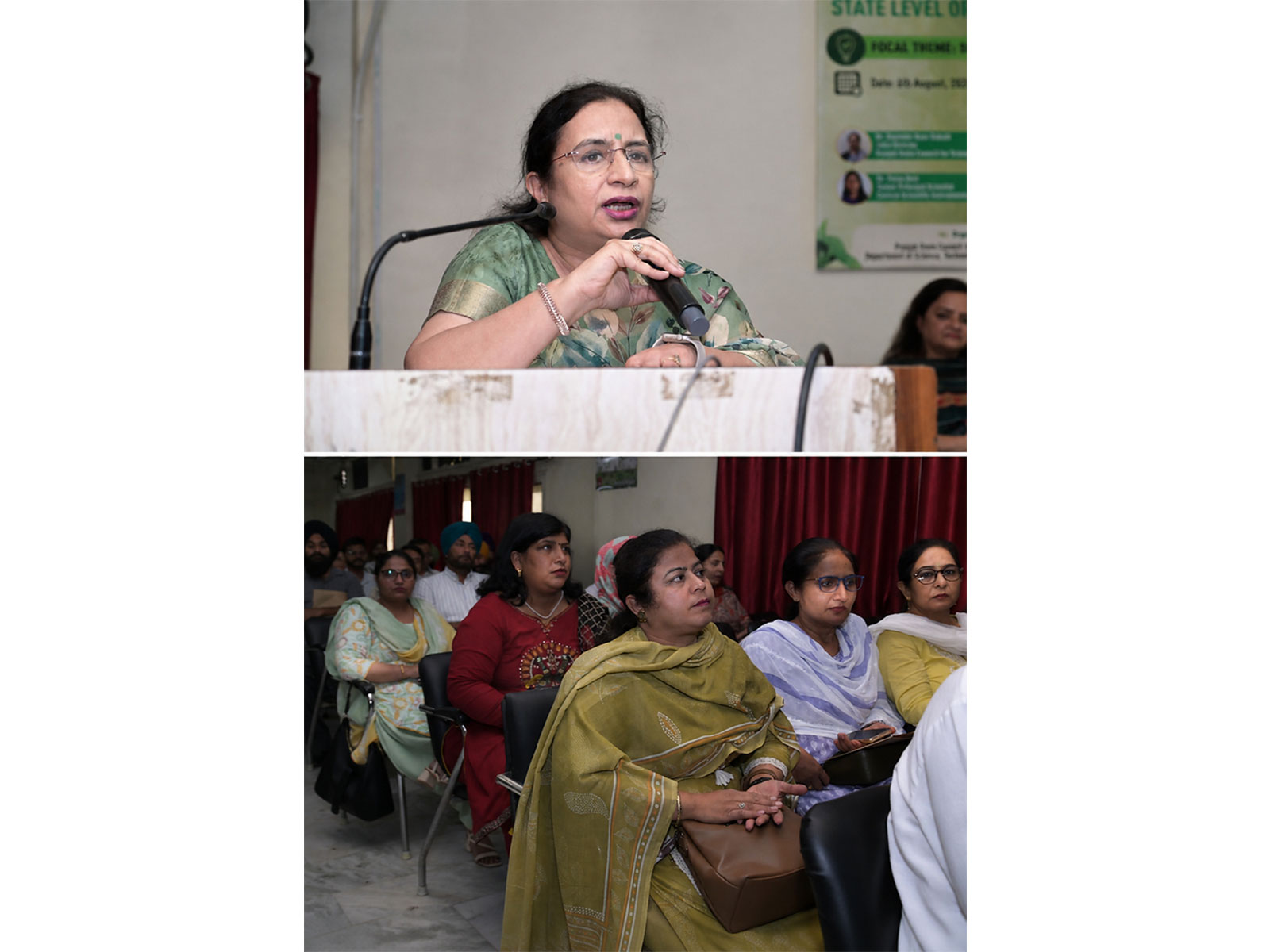 Dr Dapinder Kaur Bakshi, Joint Director, Punjab State Council for Science & Technology addressing the Seminar at Chandigarh University Dr Dapinder Kaur Bakshi, Joint Director, Punjab State Council for Science & Technology addressing the Seminar at Chandigarh University