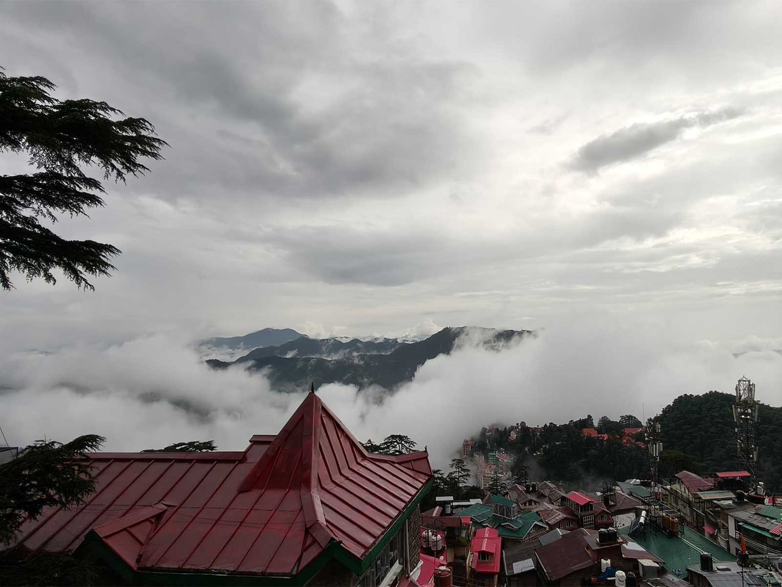 Heavy rainfall lashes Shimla (Photo/ANI) Heavy rainfall lashes Shimla (Photo/ANI)