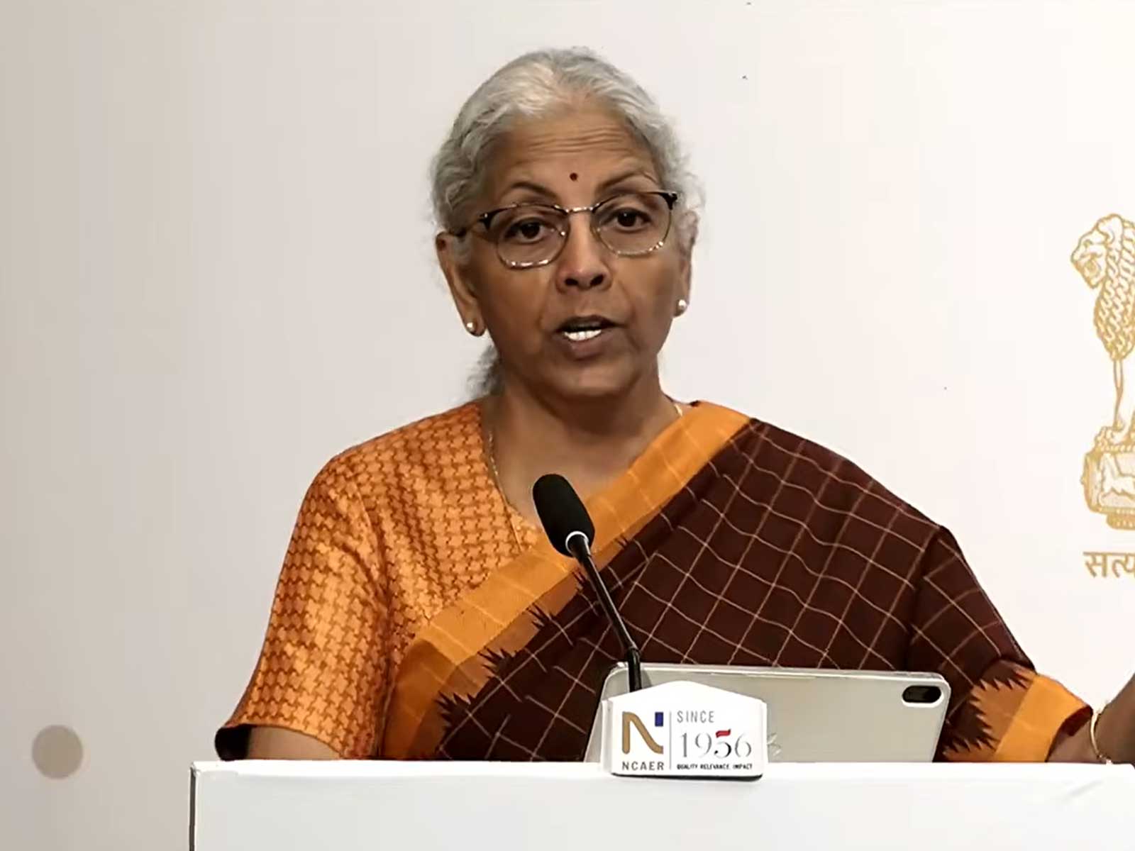 Nirmala Sitharaman, Union Minister of Finance and Corporate Affairs (Photo/@NCAERNewDelhi) Nirmala Sitharaman, Union Minister of Finance and Corporate Affairs (Photo/@NCAERNewDelhi)