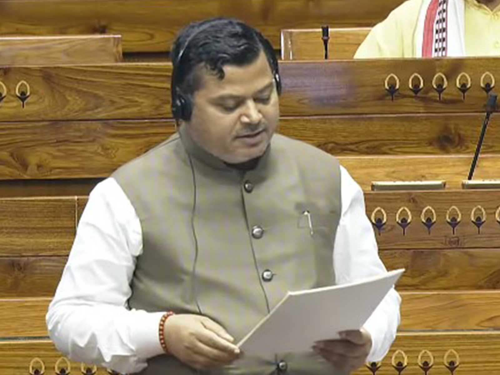 MoS for Jal Shakti Raj Bhushan Chaudhary (Photo/Sansad TV) MoS for Jal Shakti Raj Bhushan Chaudhary (Photo/Sansad TV)