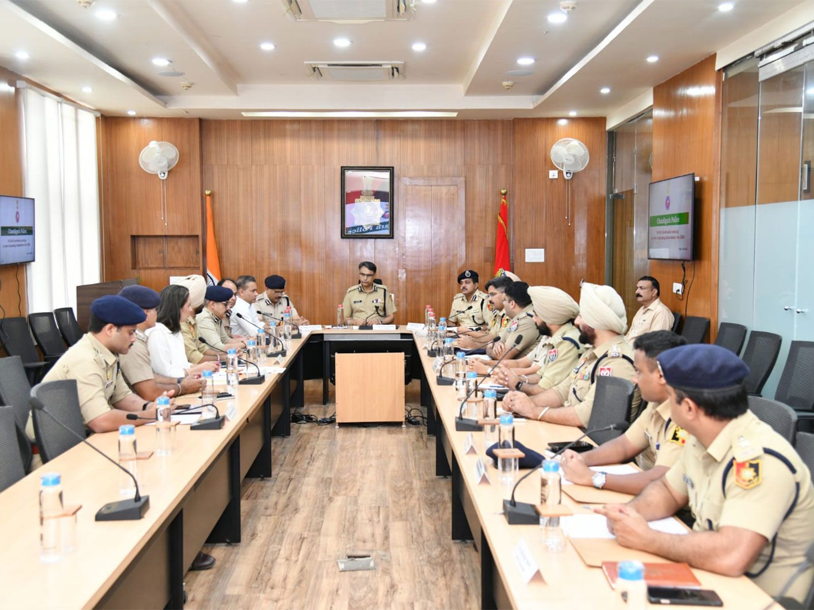 Chandigarh Police in a meeting of the Tri-City Coordination Committee (Photo/Chandigarh police)