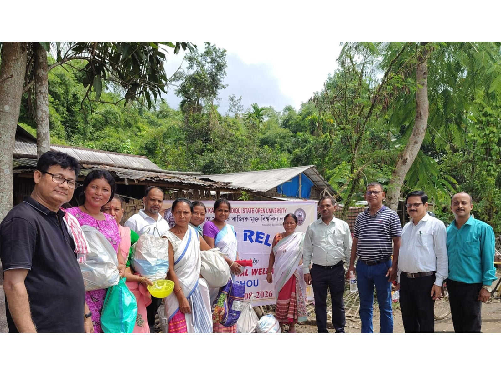 Krishna Kanta Handiqui State Open University conducts flood relief drive (Photo/ANI) Krishna Kanta Handiqui State Open University conducts flood relief drive (Photo/ANI)