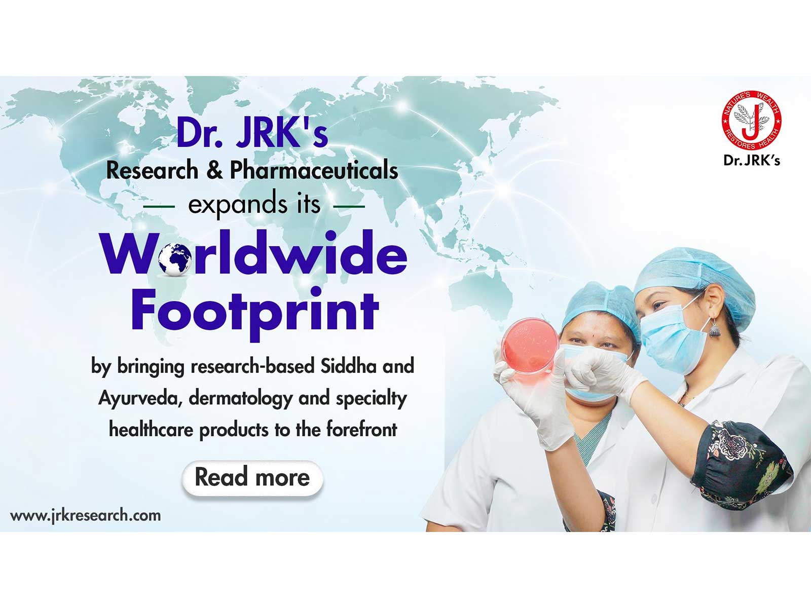 Dr. JRK's Research & Pharmaceuticals Expands Global Presence with Research-Driven Dermatology, Ayurveda & Specialty Healthcare Solutions Dr. JRK's Research & Pharmaceuticals Expands Global Presence with Research-Driven Dermatology, Ayurveda & Specialty Healthcare Solutions