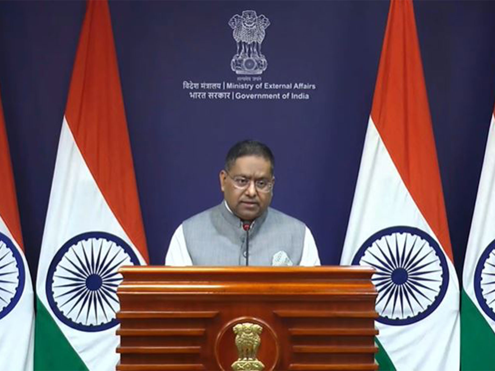 Ministry of External Affairs Spokesperson Randhir Jaiswal (Photo/Youtube@MEAIndia) Ministry of External Affairs Spokesperson Randhir Jaiswal (Photo/Youtube@MEAIndia)