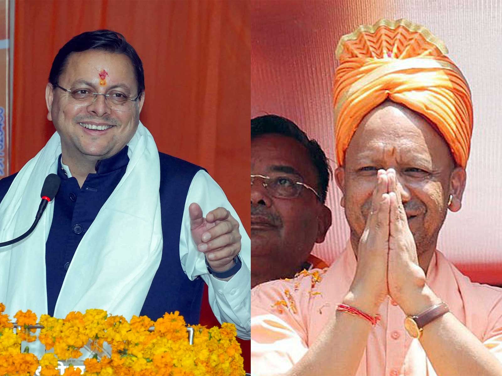 Uttarakhand CM Pushkar Singh Dhami, Uttar Pradesh CM Yogi Adityanath (File photo/ANI) Uttarakhand CM Pushkar Singh Dhami, Uttar Pradesh CM Yogi Adityanath (File photo/ANI)