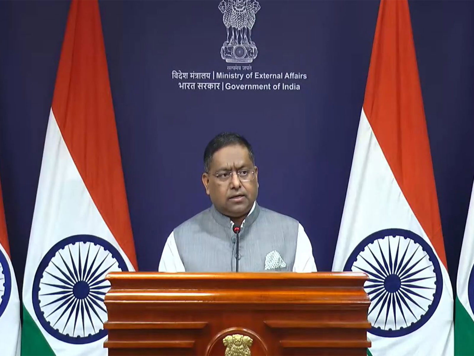 Ministry of External Affairs Spokesperson Randhir Jaiswal (Photo/Youtube@MEAIndia) Ministry of External Affairs Spokesperson Randhir Jaiswal (Photo/Youtube@MEAIndia)