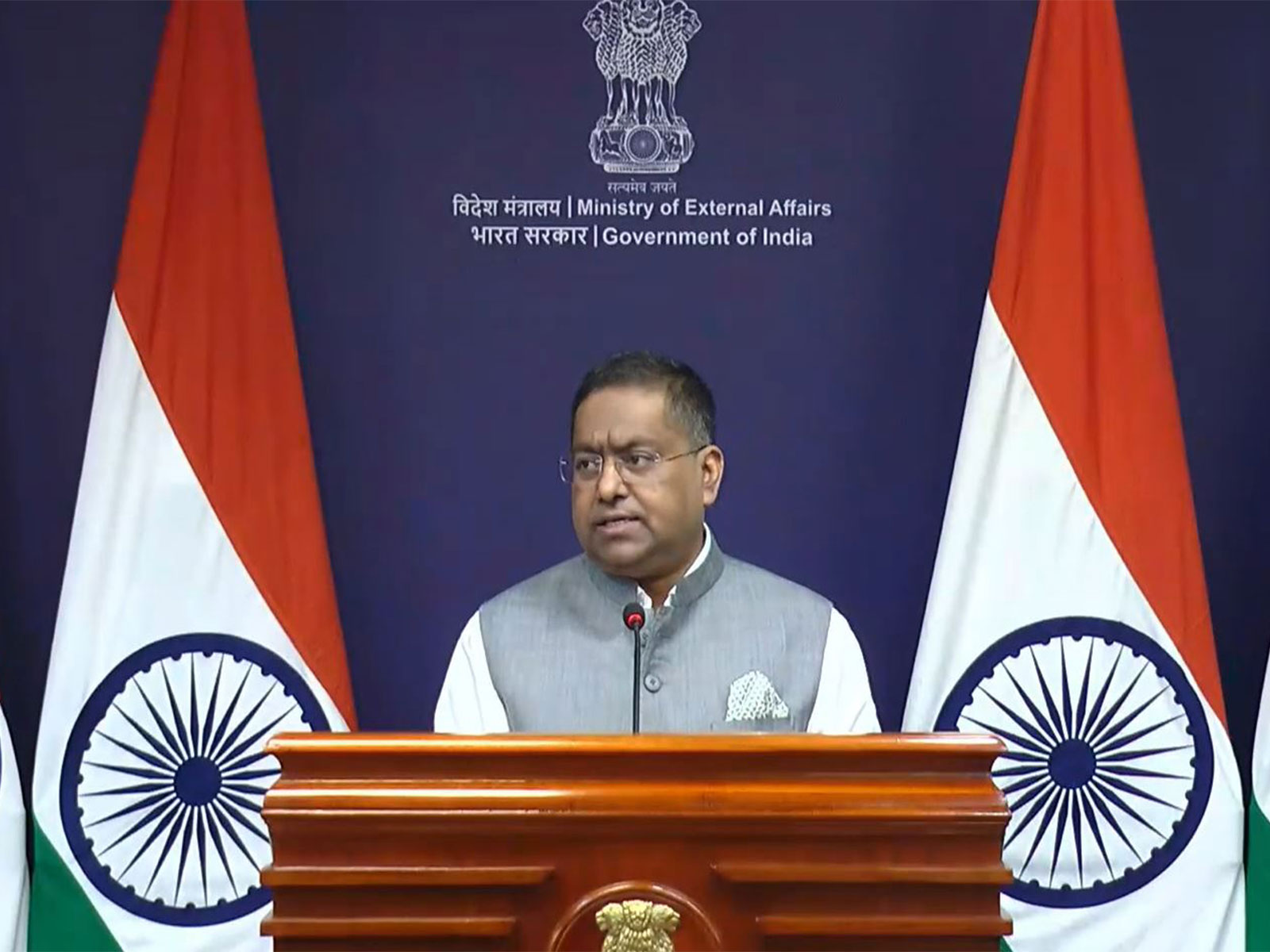 Ministry of External Affairs Spokesperson Randhir Jaiswal (Photo/Youtube@MEAIndia) Ministry of External Affairs Spokesperson Randhir Jaiswal (Photo/Youtube@MEAIndia)