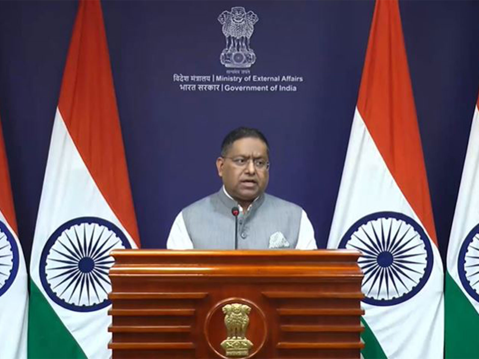 Ministry of External Affairs Spokesperson Randhir Jaiswal (Photo/Youtube@MEAIndia)