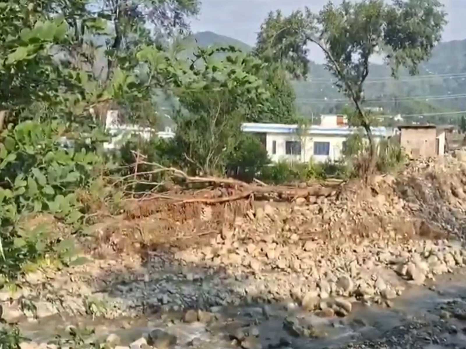 Flash floods causes damage in Rajouri, Jammu and Kashmir (Photo/ANI)
