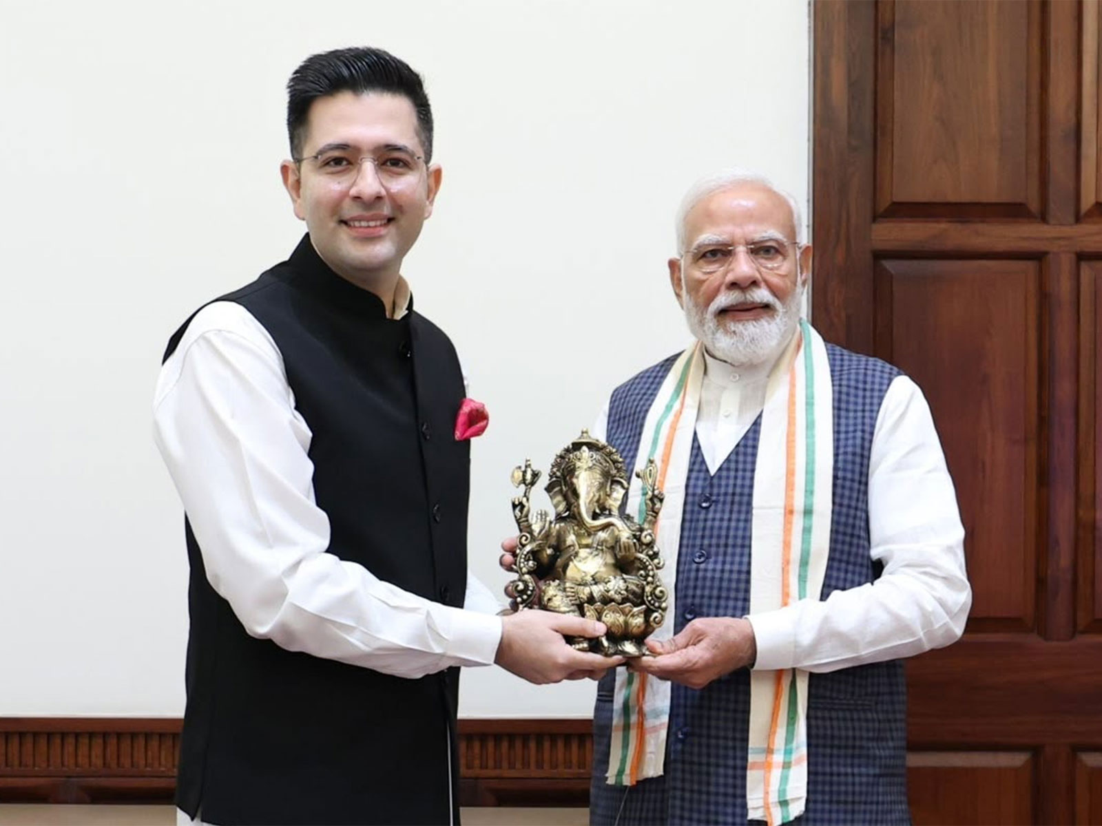Rajya Sabha MP Raghav Chadha meets PM Modi (Photo/ANI) Rajya Sabha MP Raghav Chadha meets PM Modi (Photo/ANI)