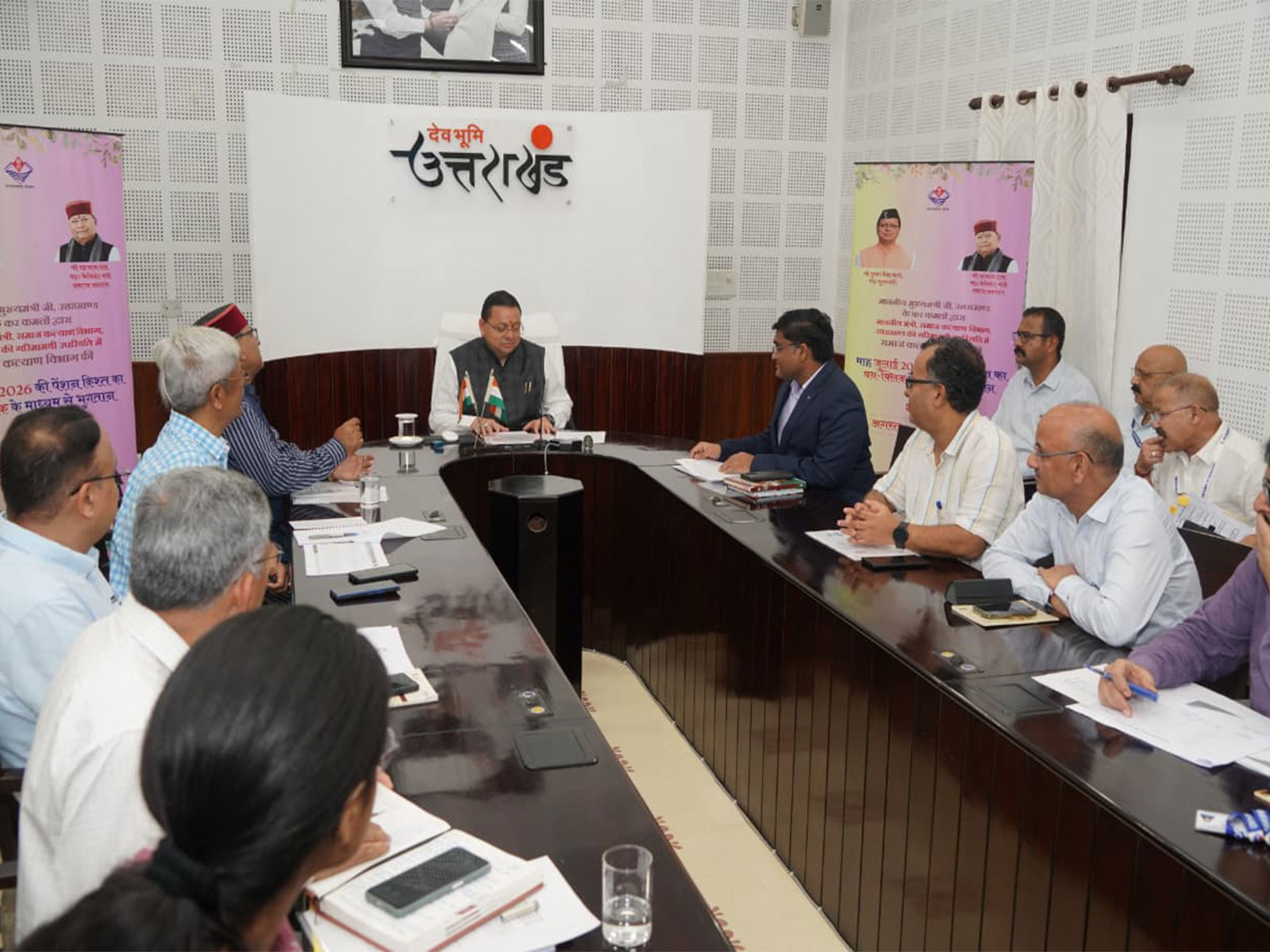 Uttarakhand CM Dhami transfers Rs 146.32 crore pension benefits to 9.87 lakh beneficiaries (Photo/ANI) Uttarakhand CM Dhami transfers Rs 146.32 crore pension benefits to 9.87 lakh beneficiaries (Photo/ANI)