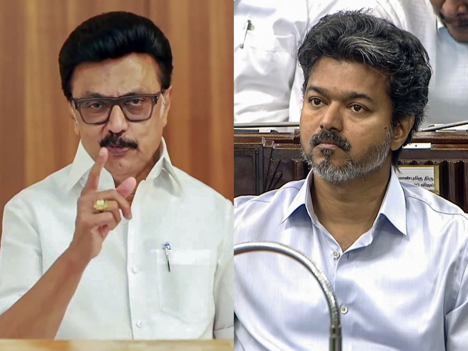DMK chief MK Stalin and TN CM Vijay (Photo/ANI) DMK chief MK Stalin and TN CM Vijay (Photo/ANI)