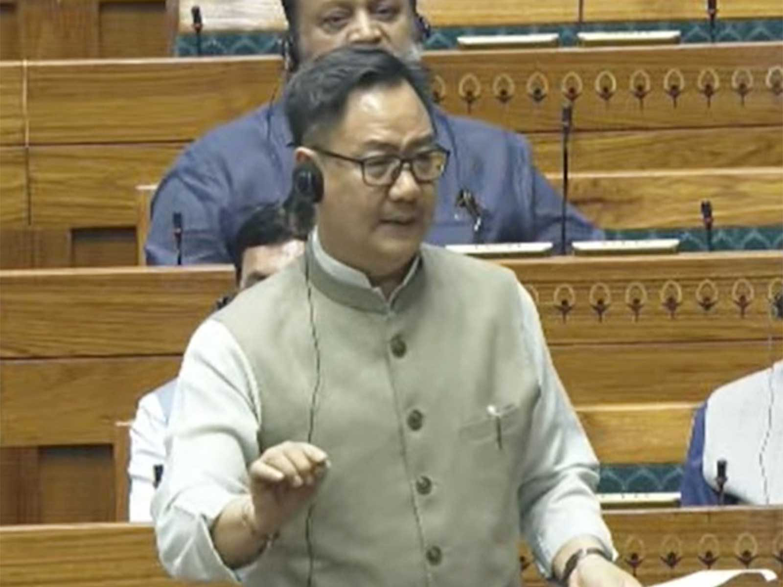 ParliamentaryAffairs Minister Kiren Rijiju (File Photo/Sansad TV) ParliamentaryAffairs Minister Kiren Rijiju (File Photo/Sansad TV)