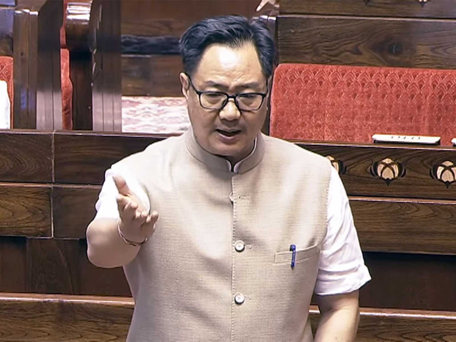 Union Minister Kiren Rijiju (Photo/Sansad TV)