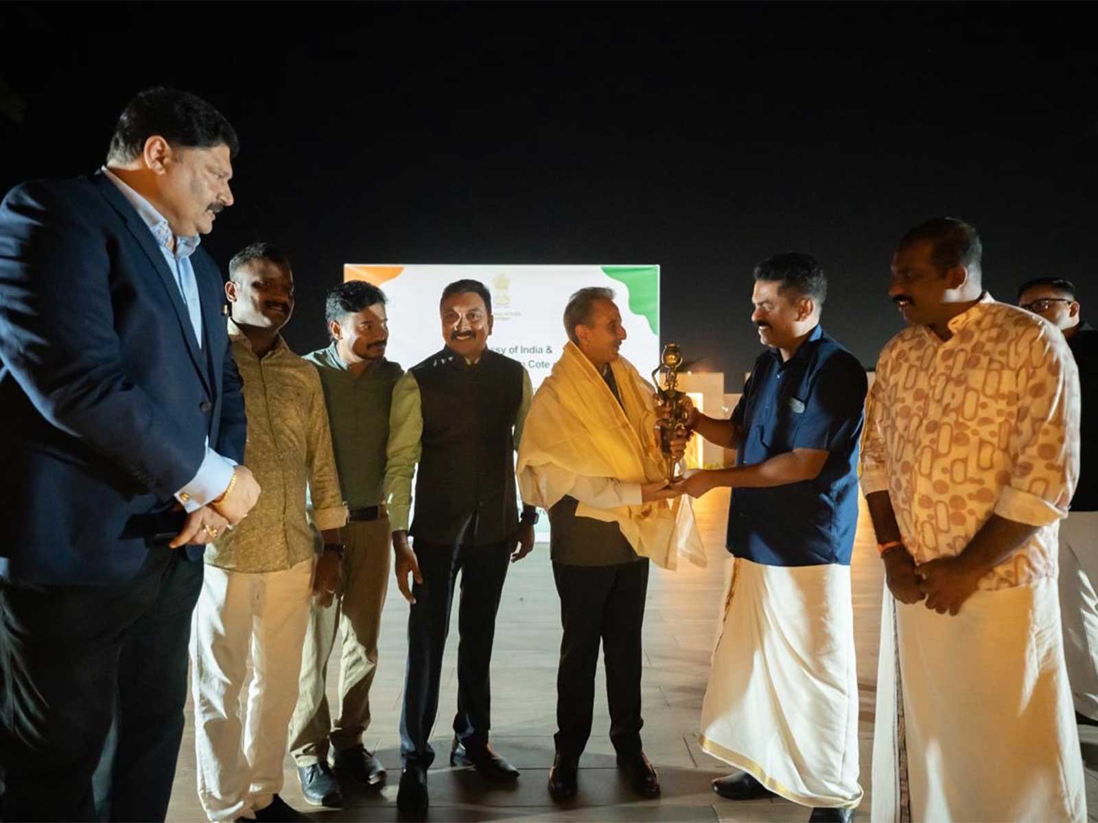 Minister of State for External Affairs Kirti Vardhan Singh interacts with members of the Indian community. (Photo: X/@KVSinghMPGonda)