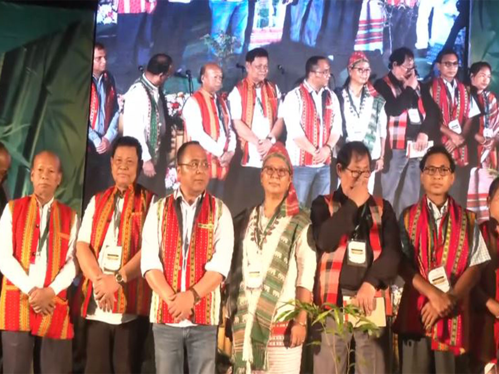 Tripura Forest Minister Animesh Debbarma attended the programme as the Chief Guest with other leaders.  (Photo/ANI)