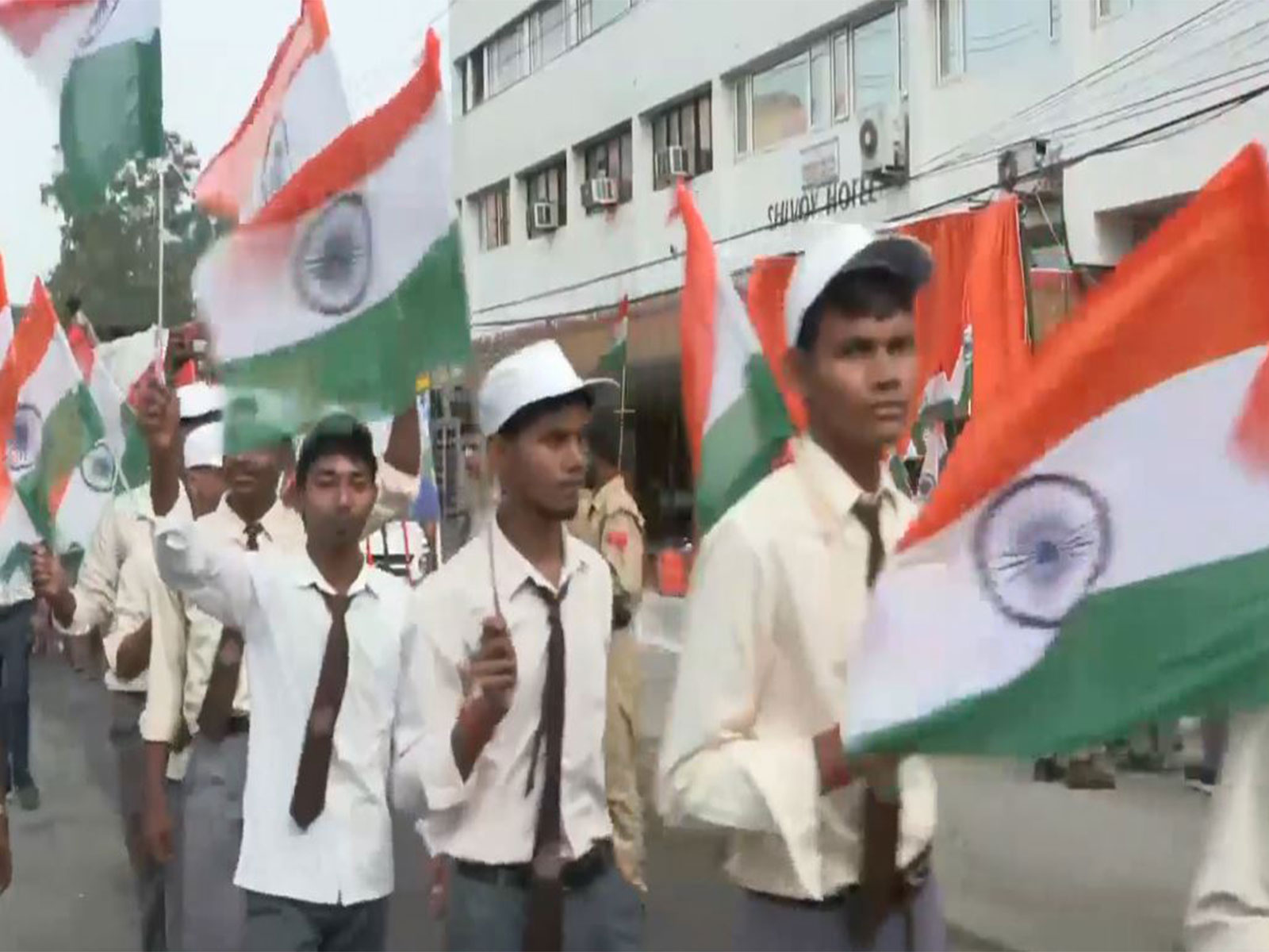 Students participate in the Tiranga Yatra in Gorakhpur ahead of Independence Day. (Photo: ANI) Students participate in the Tiranga Yatra in Gorakhpur ahead of Independence Day. (Photo: ANI)