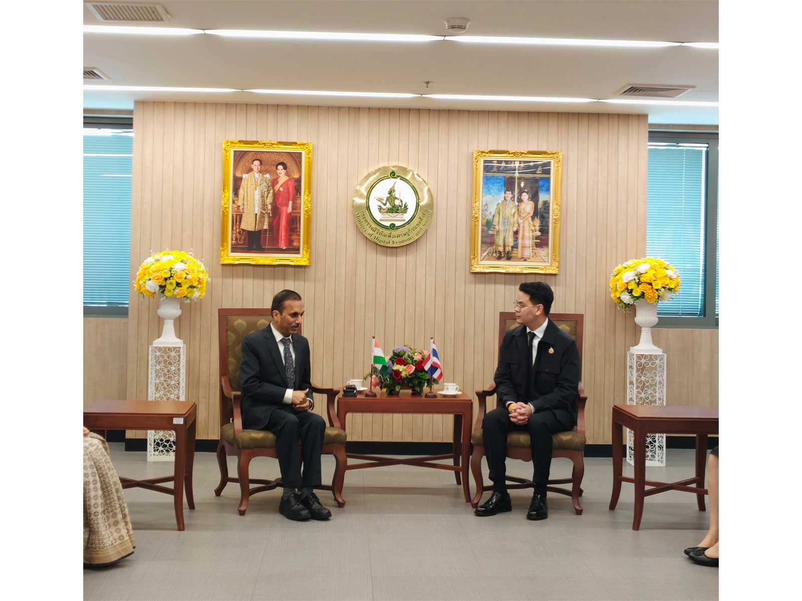 India's Ambassador to Thailand Puneet Agrawal meets Thailand's Minister of Digital Economy and Society Chaiyanok Chidchob. (Photo: X/@IndiainThailand) India's Ambassador to Thailand Puneet Agrawal meets Thailand's Minister of Digital Economy and Society Chaiyanok Chidchob. (Photo: X/@IndiainThailand)
