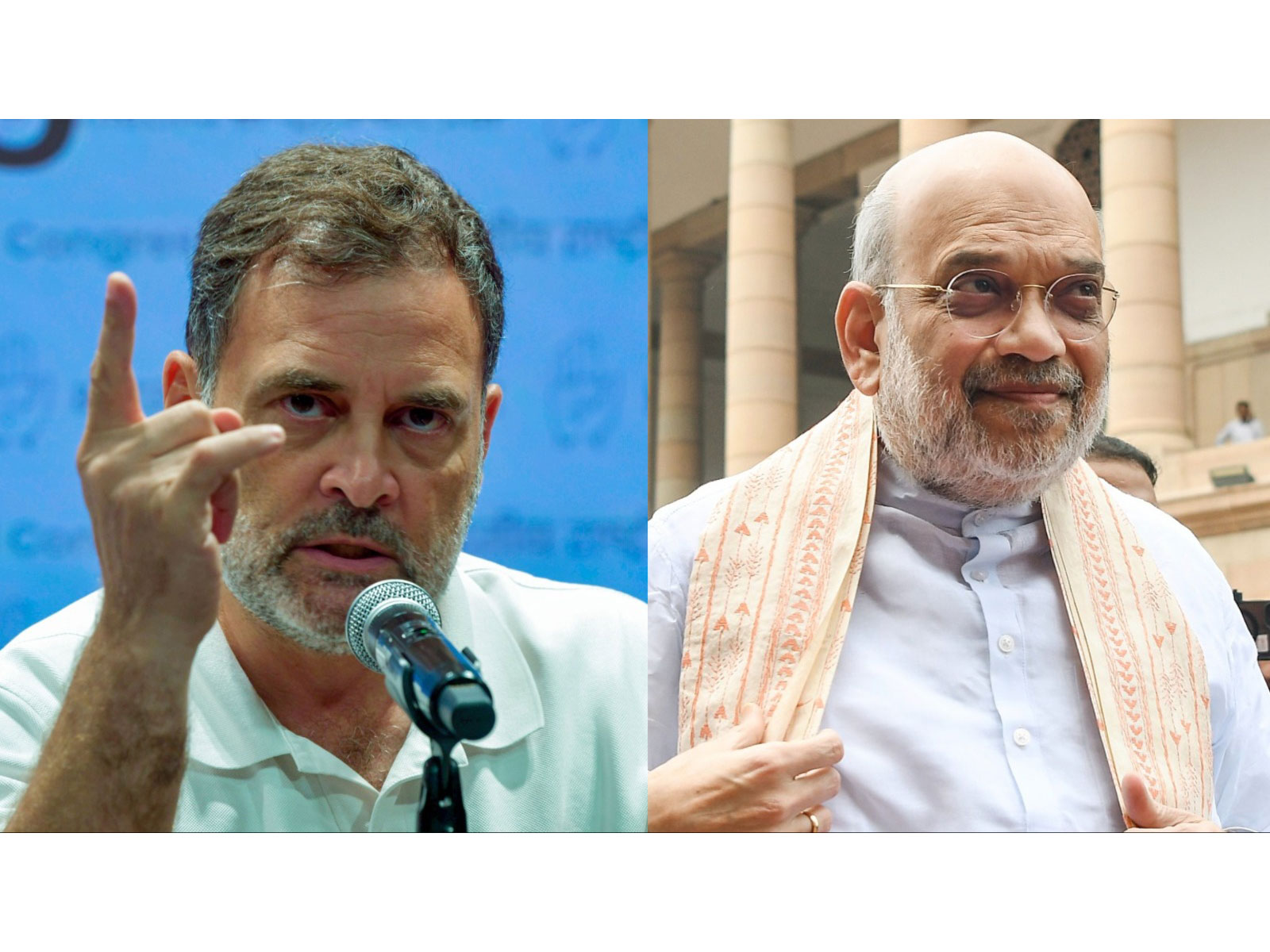 Congress MP Rahul Gandhi and Union Home Minsiter Amit Shah (File Photo/ANI)