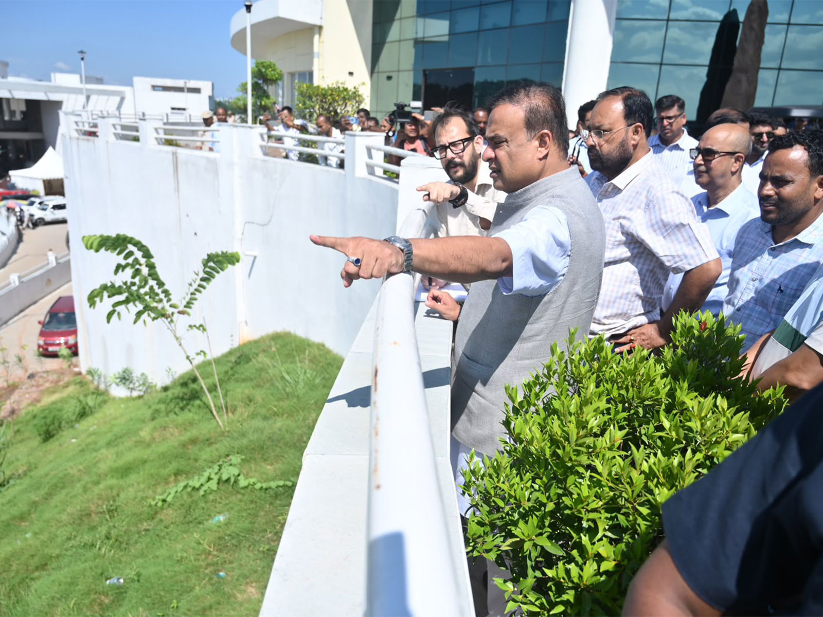 Assam CM Himanta Biswa Sarma inspects ongoing works at Guwahati Science City (Photo/ANI) Assam CM Himanta Biswa Sarma inspects ongoing works at Guwahati Science City (Photo/ANI)