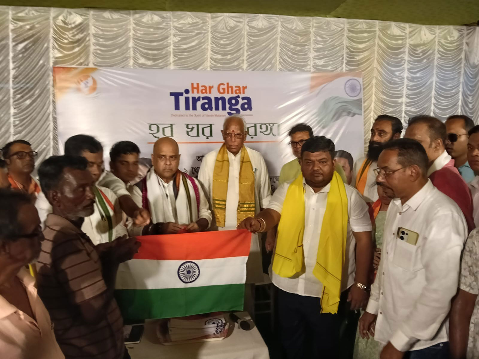 Tripura BJP launches Tiranga distribution drive ahead of Independence Day (Photo/ANI) Tripura BJP launches Tiranga distribution drive ahead of Independence Day (Photo/ANI)
