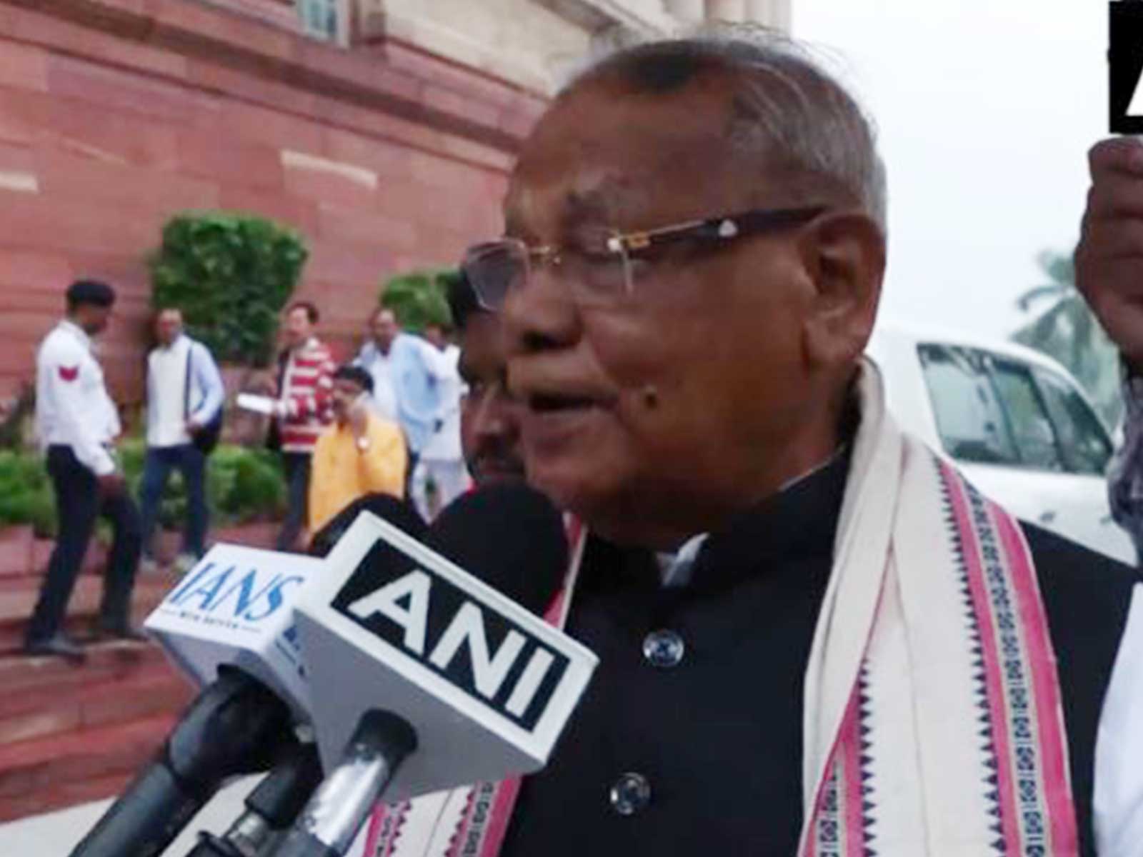 Jitan Ram Manjhi at BJP MPs' protest (Photo/ANI) Jitan Ram Manjhi at BJP MPs' protest (Photo/ANI)