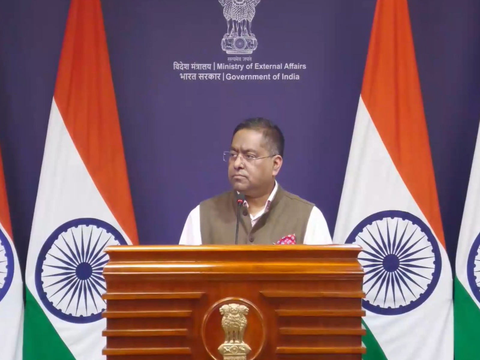 Ministry of External Affairs Spokesperson Randhir Jaiswal (Photo/Youtube@MEAIndia)