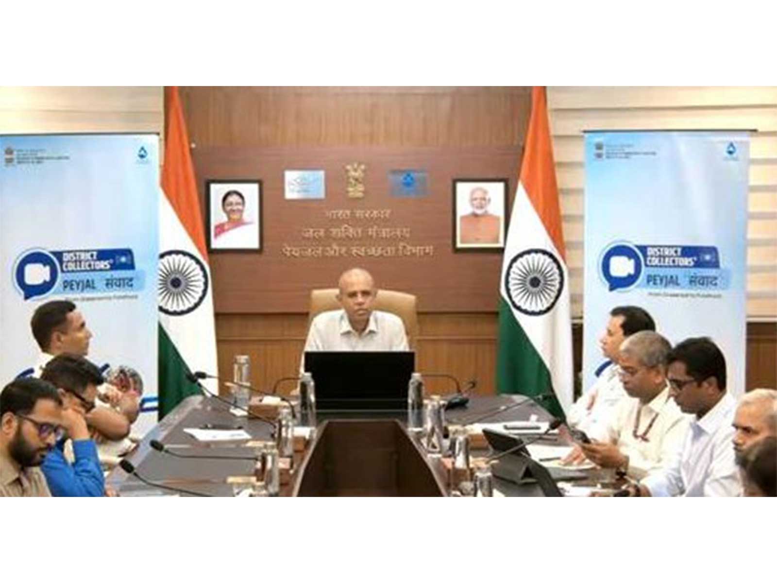 Ashok KK Meena, Secretary of DDWS chairs District Collectors’ Peyjal Samvad (Photo/PIB)