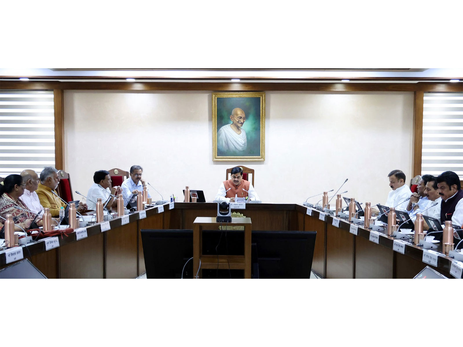 MP CM Mohan Yadav is chairing the cabinet meeting (Photo/DPR)