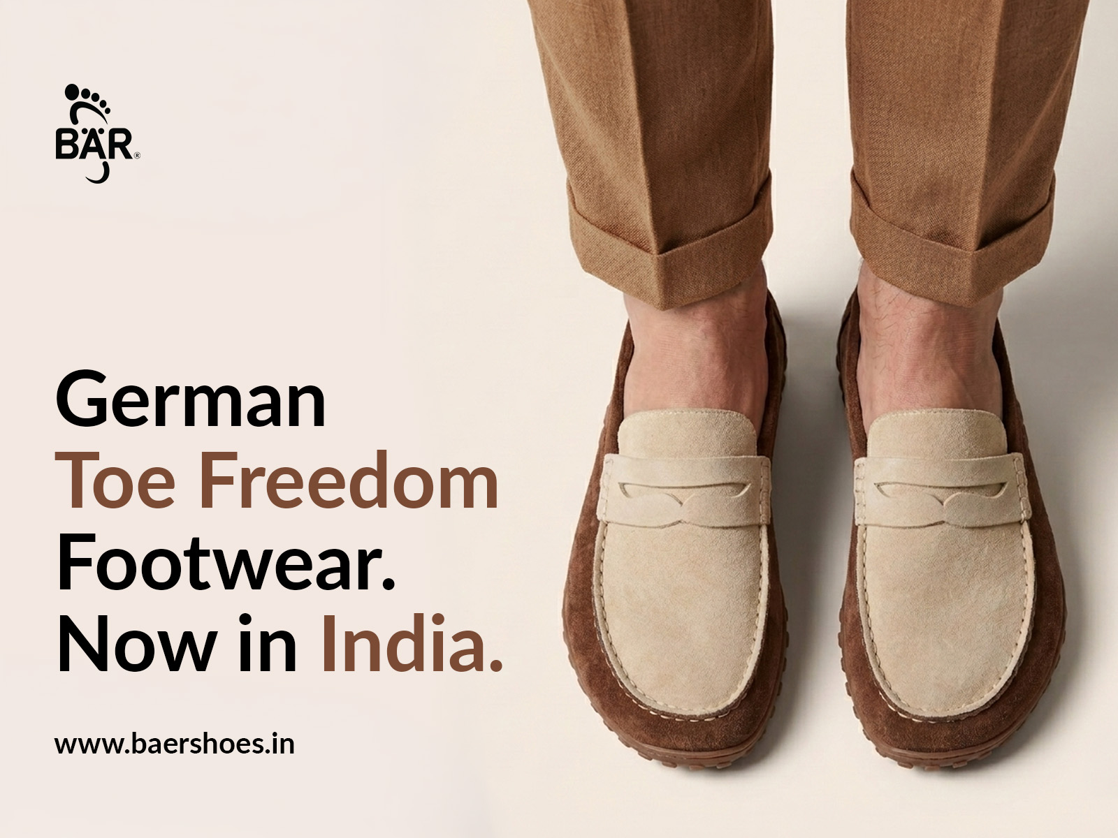 The German brand that pioneered toe-freedom design is now available across India at baershoes.in