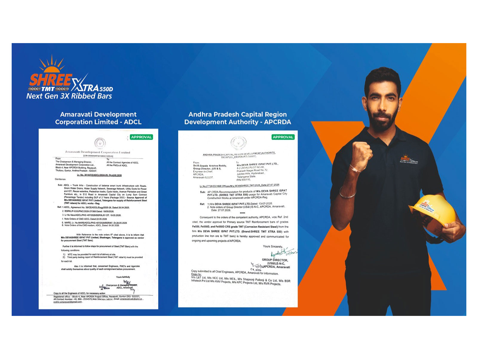 Shree TMT Receives ADCL and APCRDA Approvals for TMT Steel Supply to Amaravati Infrastructure Projects Shree TMT Receives ADCL and APCRDA Approvals for TMT Steel Supply to Amaravati Infrastructure Projects